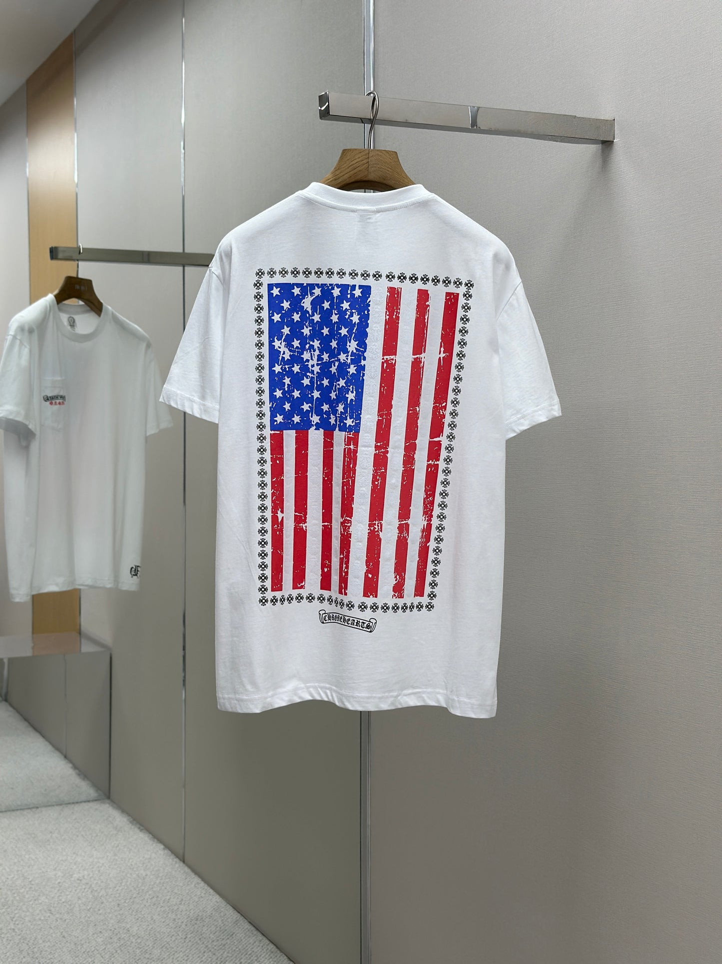CHROM*H Holy Sword Flag Cotton T-Shirt