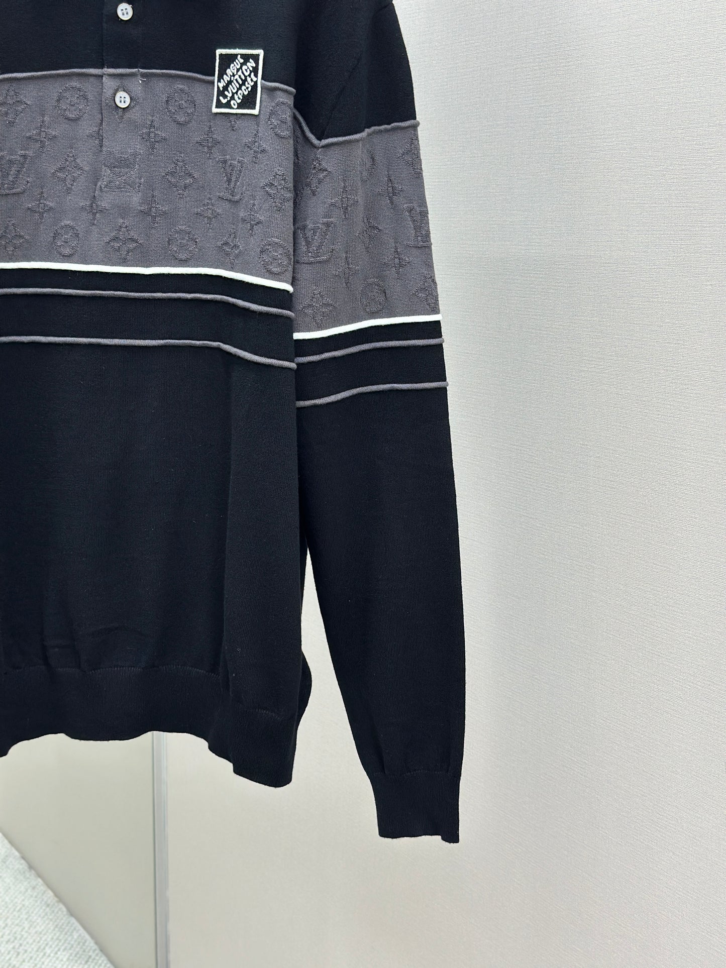 LOUI*V Monogram Debossed Suede Tracksuit Jacket