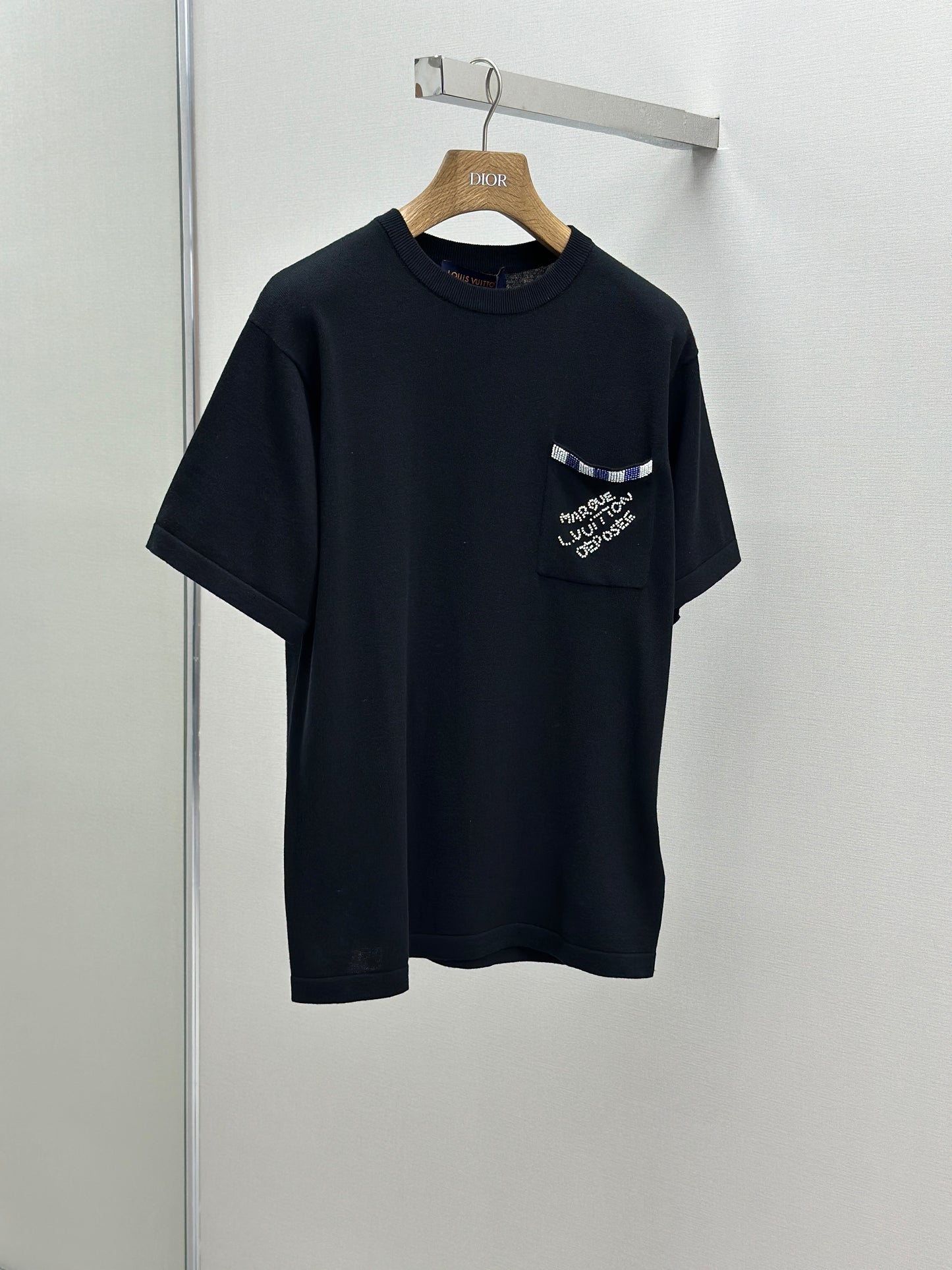LOUI*V Embellished Short-Sleeved Cotton Crewneck