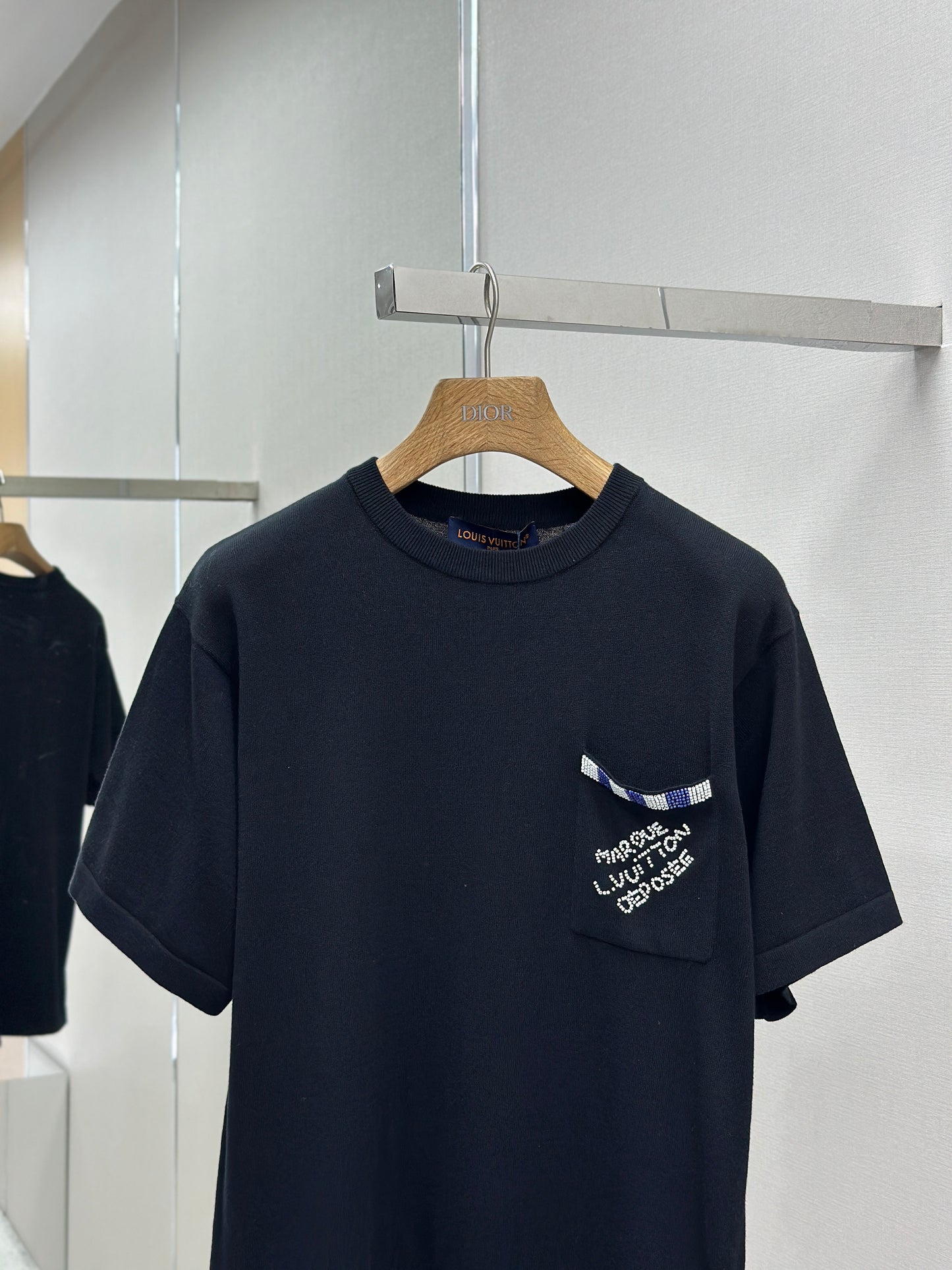 LOUI*V Embellished Short-Sleeved Cotton Crewneck
