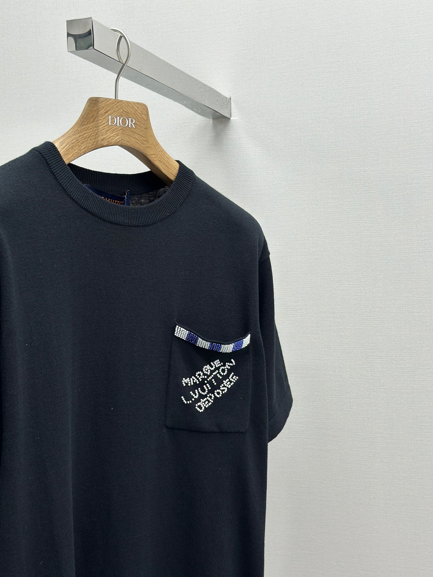 LOUI*V Embellished Short-Sleeved Cotton Crewneck