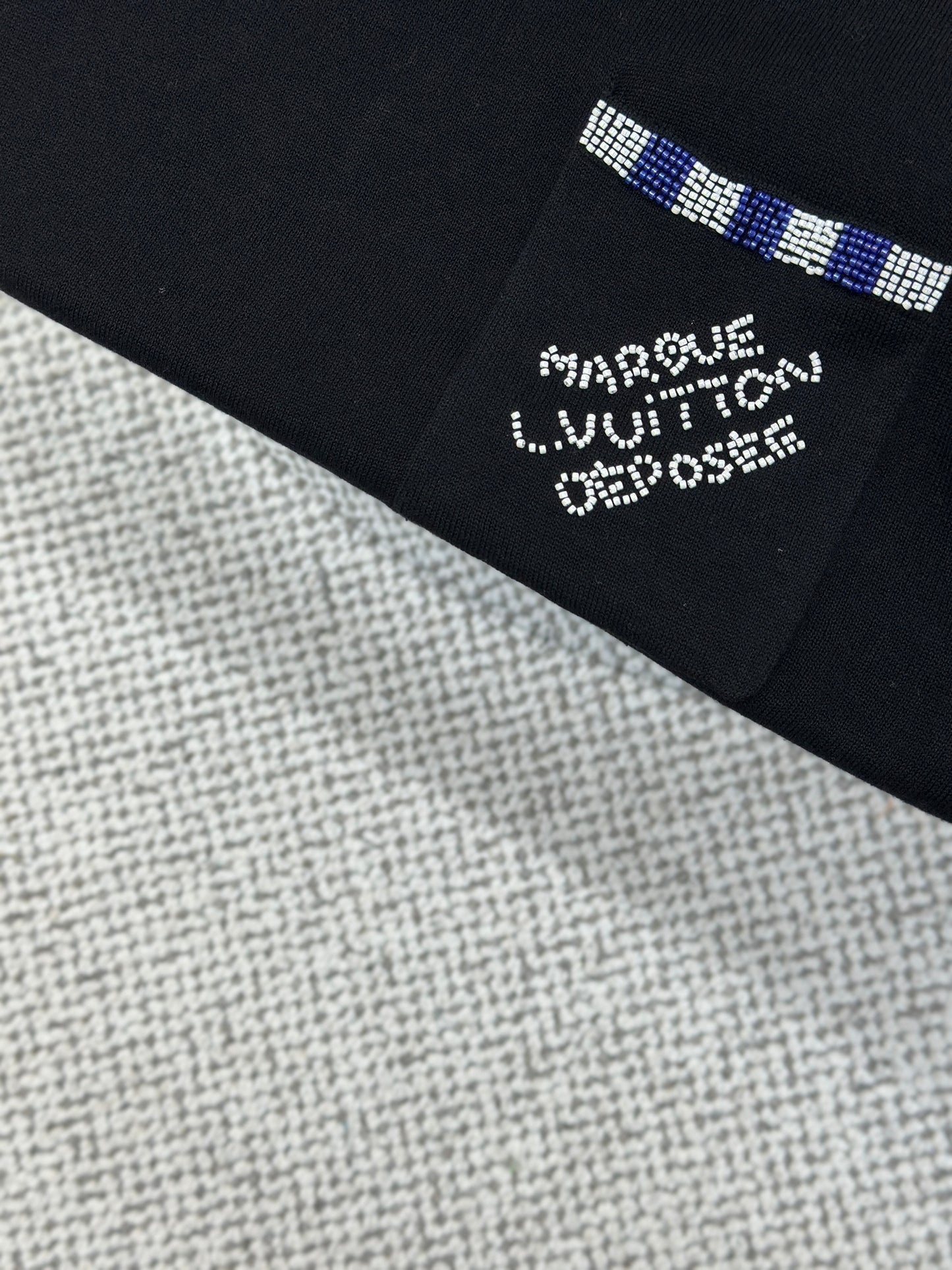LOUI*V Embellished Short-Sleeved Cotton Crewneck