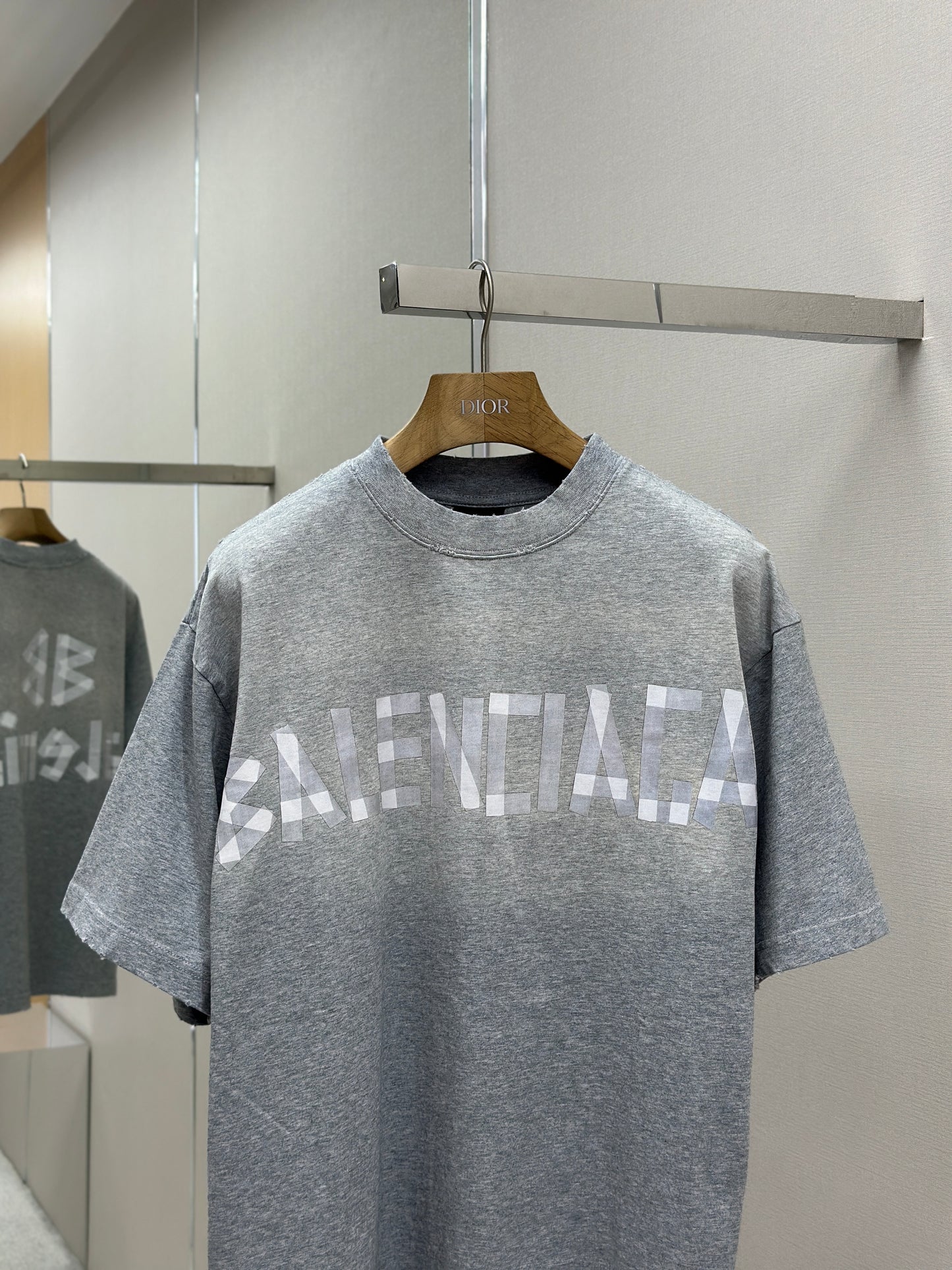 BALENC* Men's New Tape Type Tr T-shirt Medium Fit in Grey
