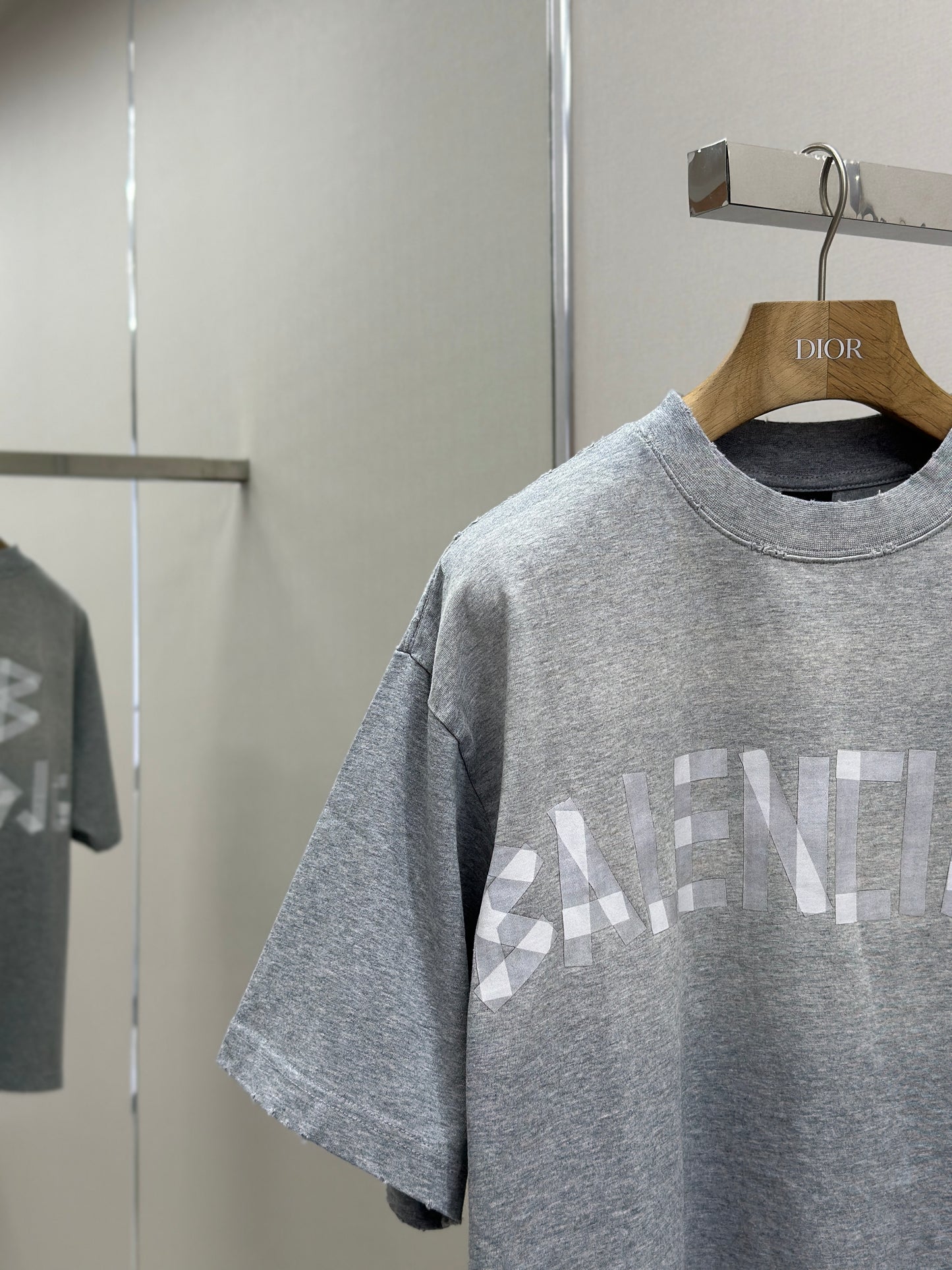 BALENC* Men's New Tape Type Tr T-shirt Medium Fit in Grey