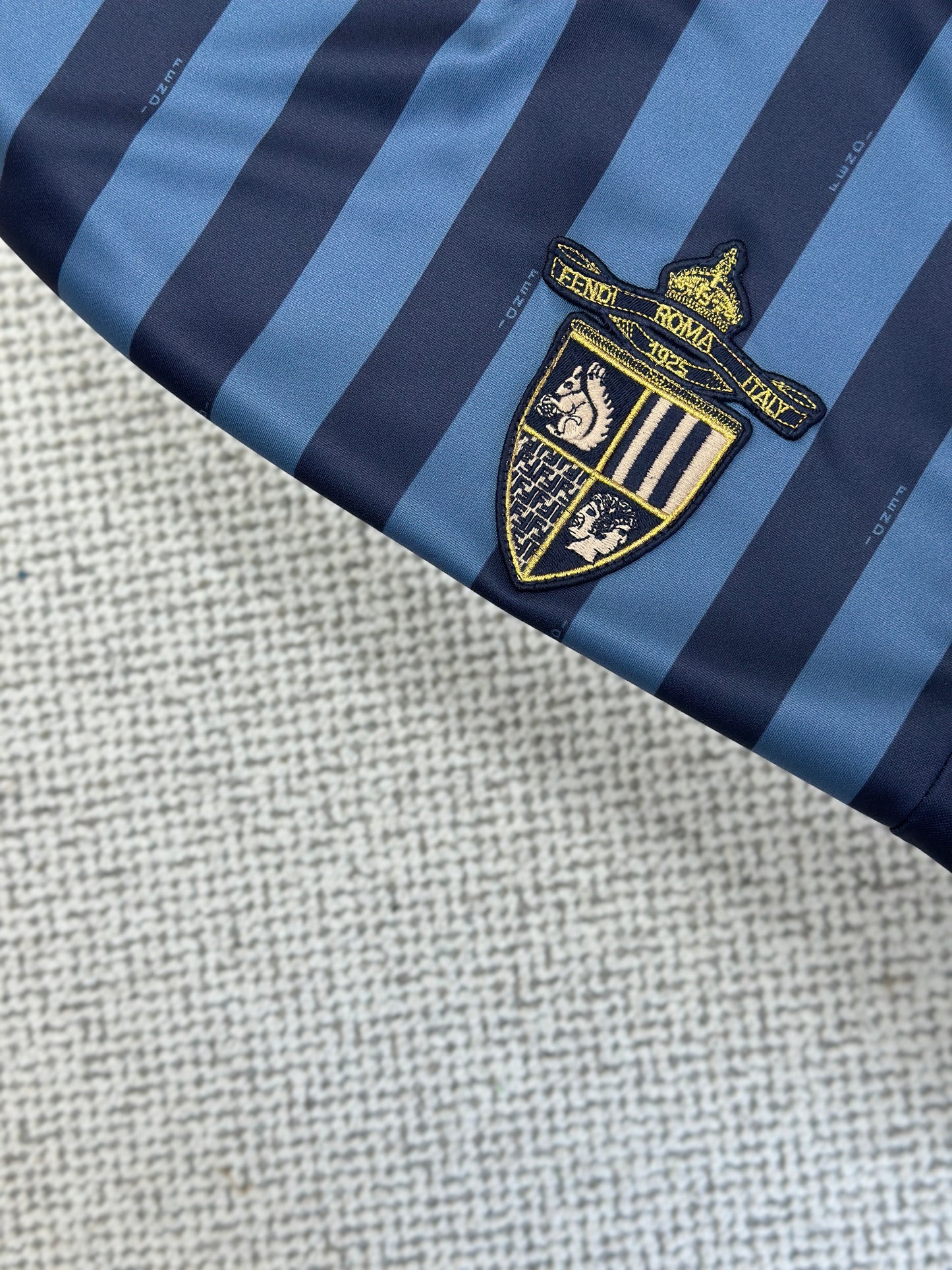 FEND1 Blue Pequin fabric T-shirt