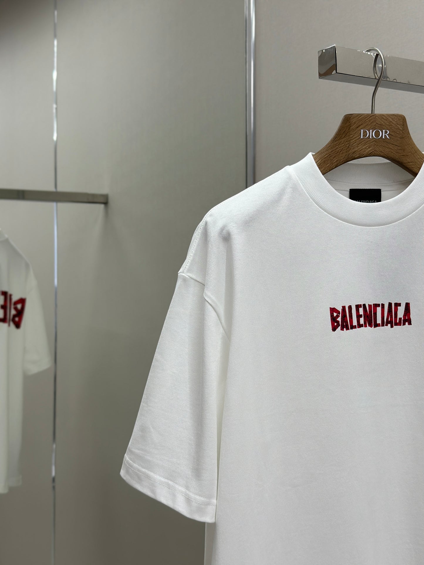 BALENC* security tape logo T-shirt Large Fit
