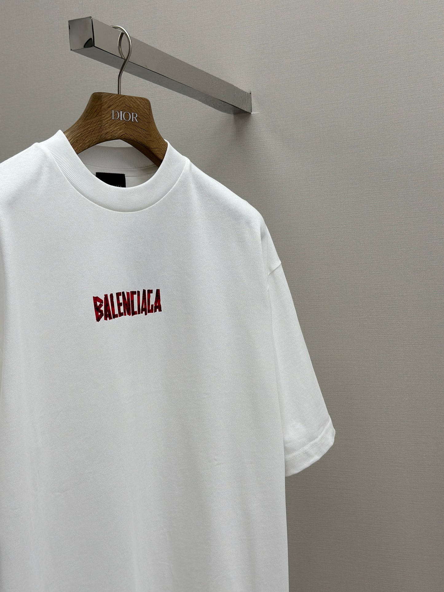 BALENC* security tape logo T-shirt Large Fit