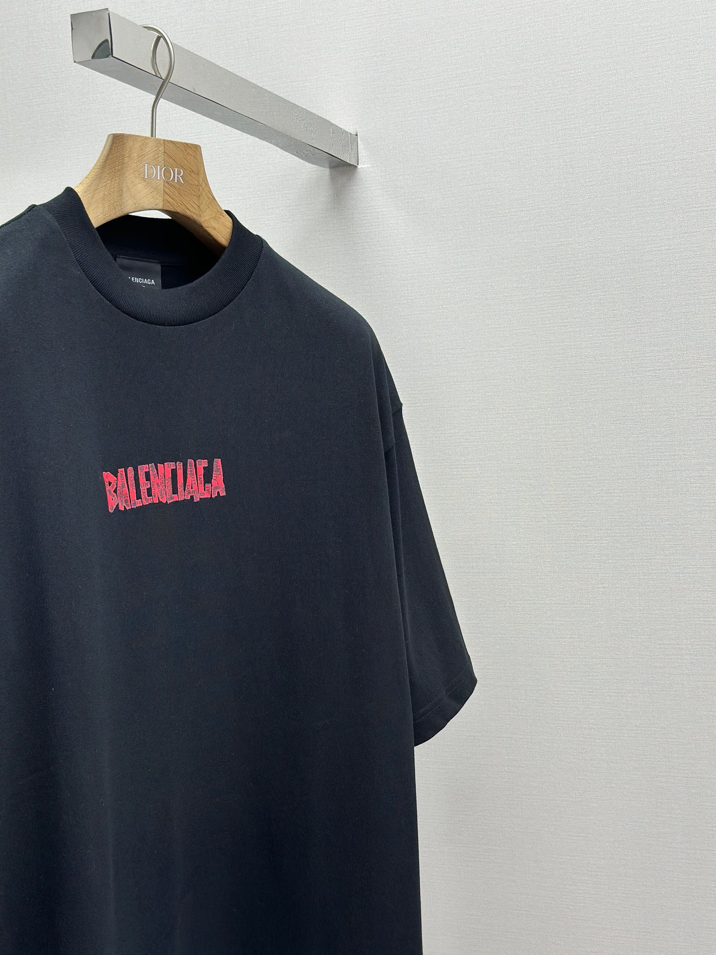 BALENC* security tape logo T-shirt Large Fit