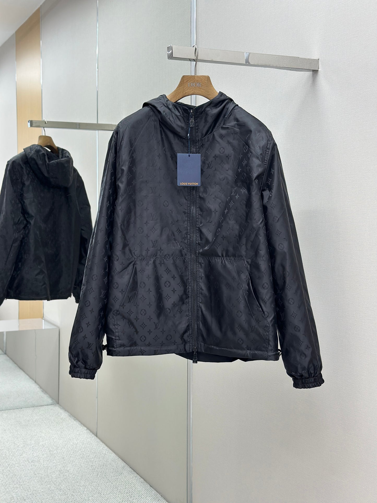 LOUI*V Monogram Jacquard Reversible Nylon Windbreaker