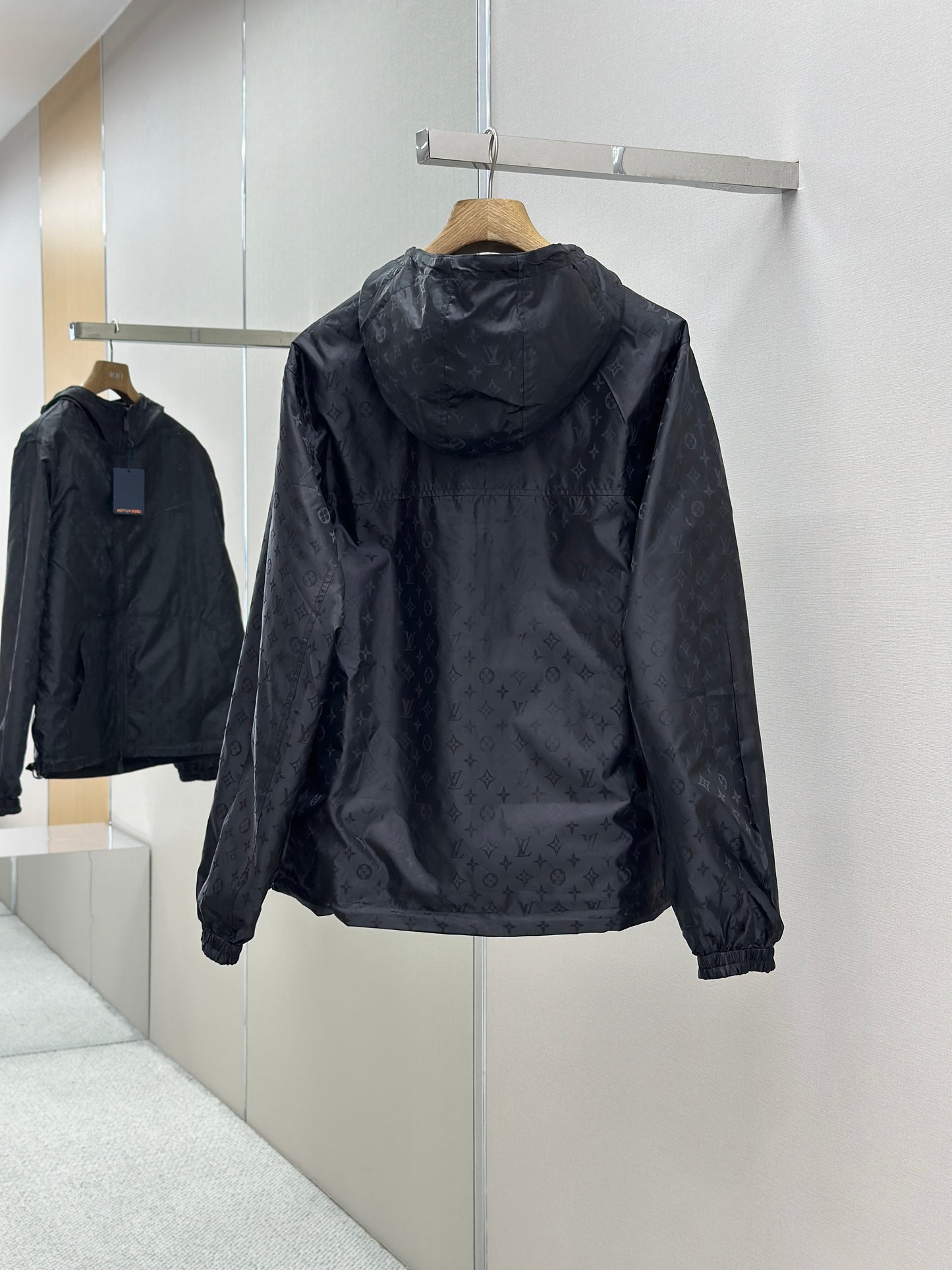 LOUI*V Monogram Jacquard Reversible Nylon Windbreaker