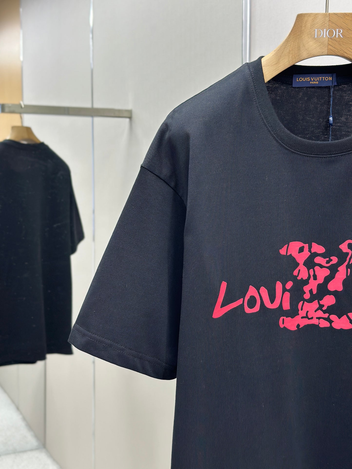 LOUI*V Logo-embossed cotton T-shirt