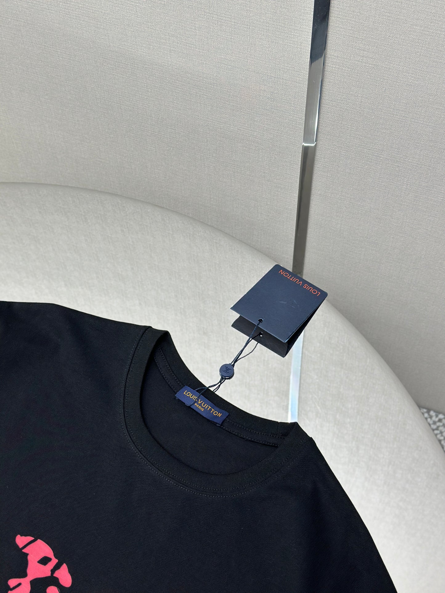 LOUI*V Logo-embossed cotton T-shirt