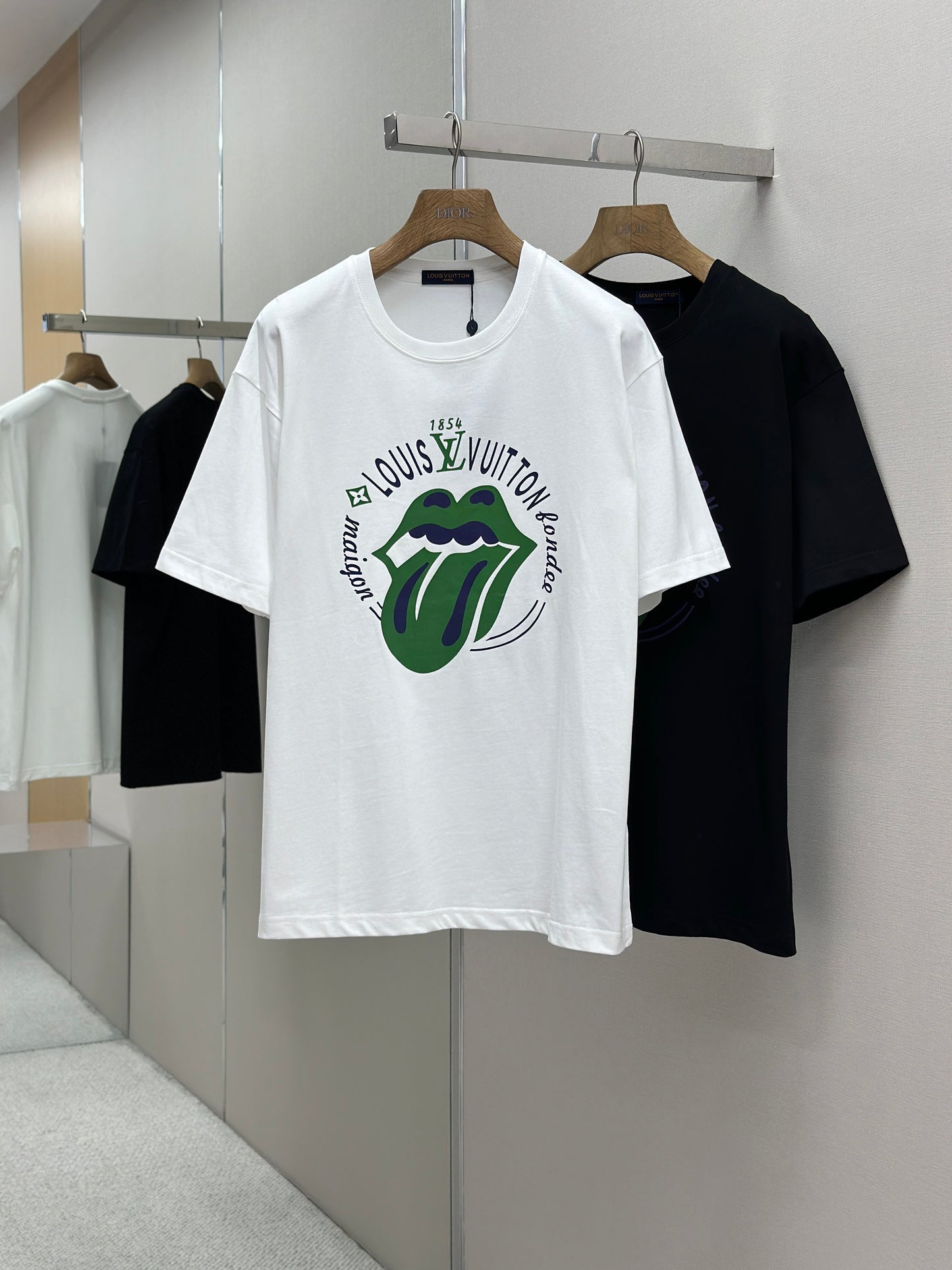 LOUI*V Logo-embossed cotton T-shirt