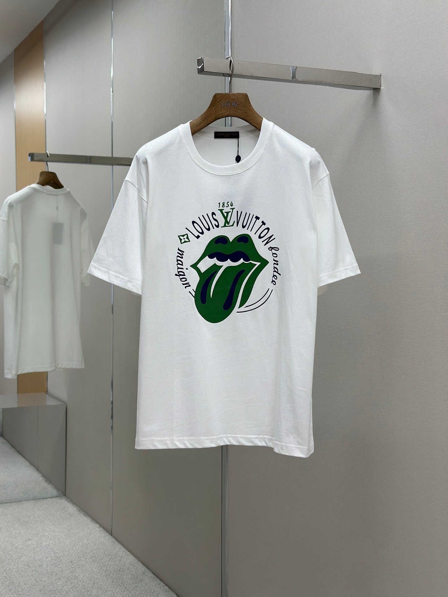 LOUI*V Logo-embossed cotton T-shirt