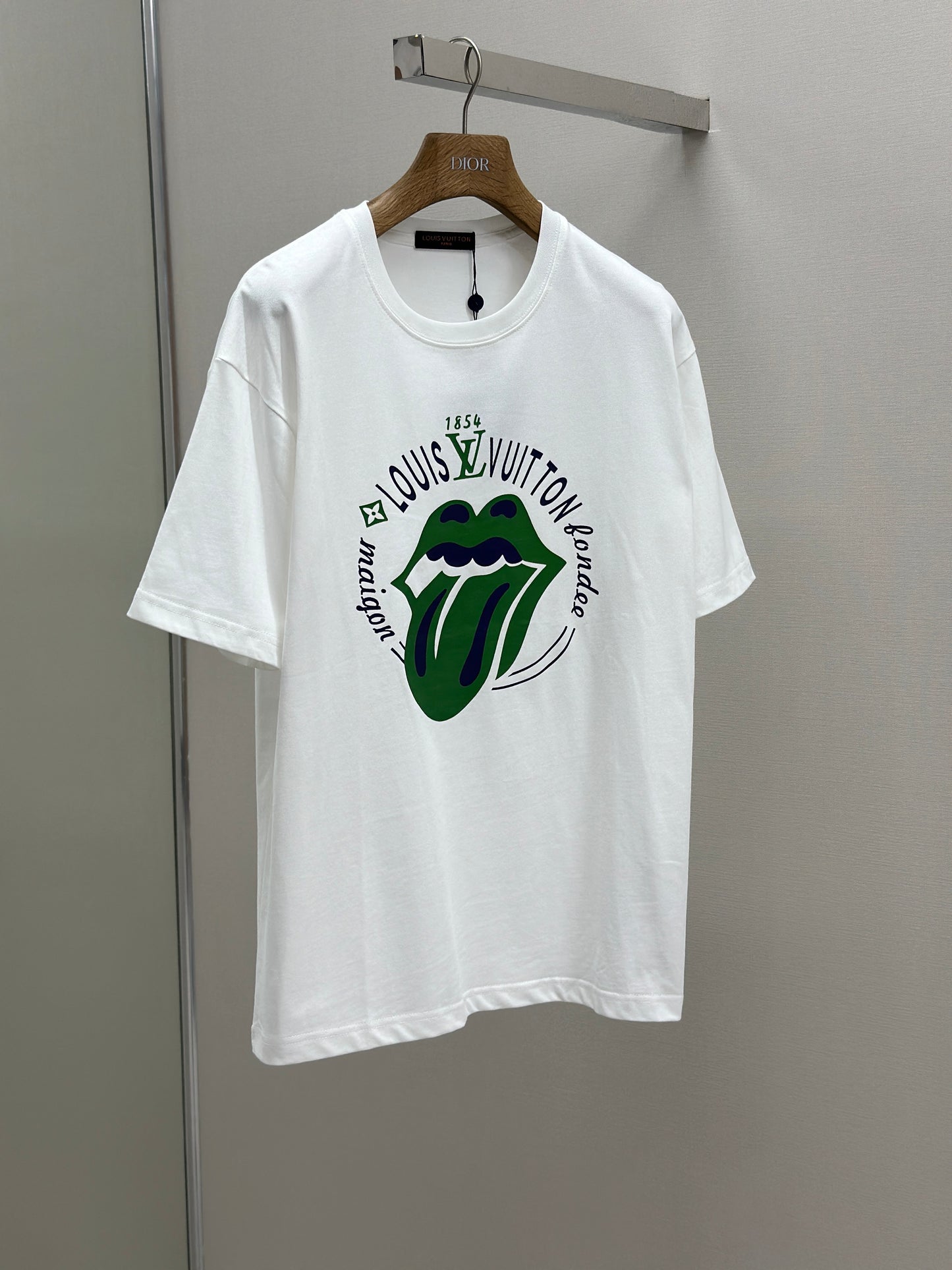 LOUI*V Logo-embossed cotton T-shirt