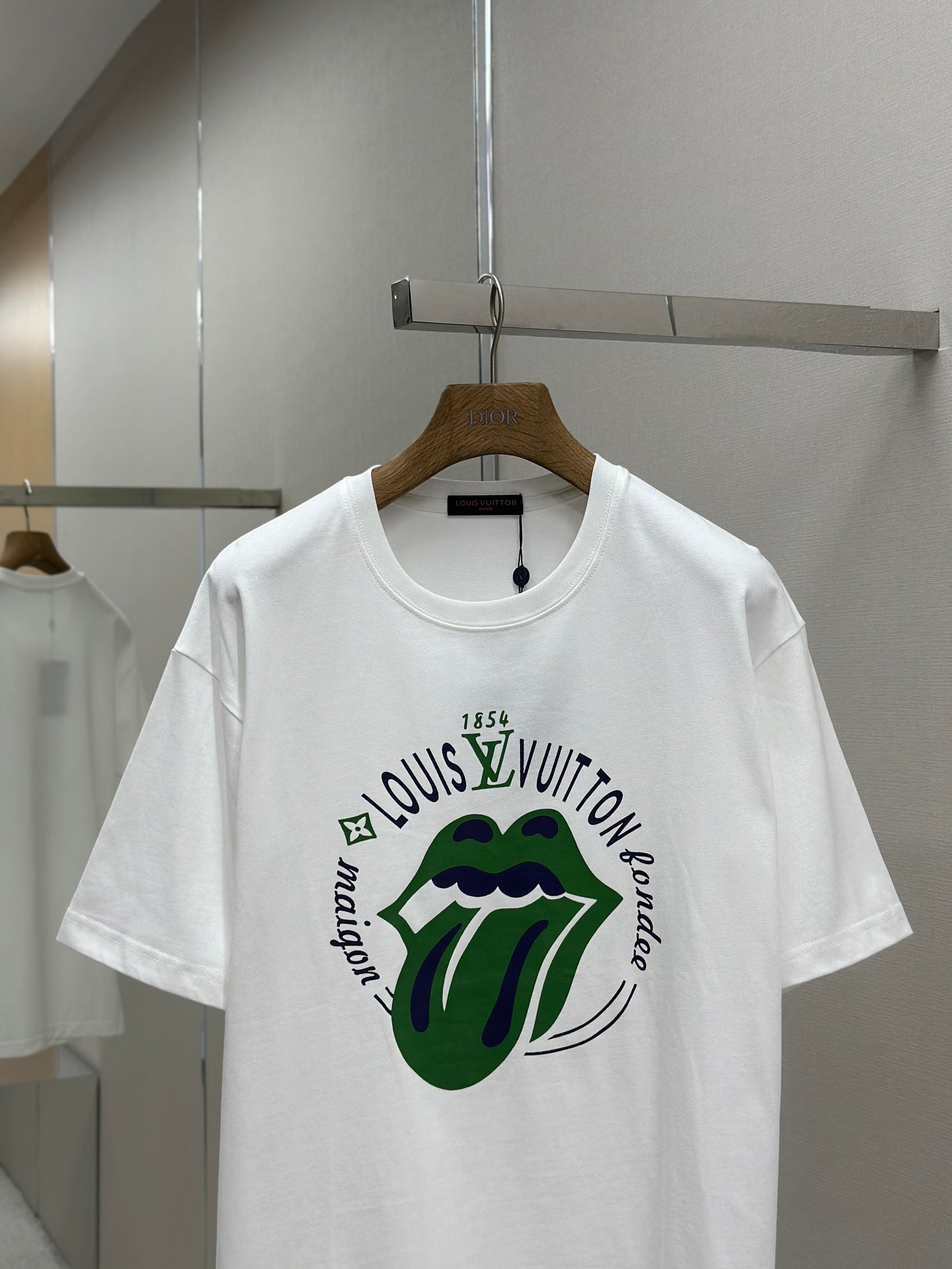 LOUI*V Logo-embossed cotton T-shirt