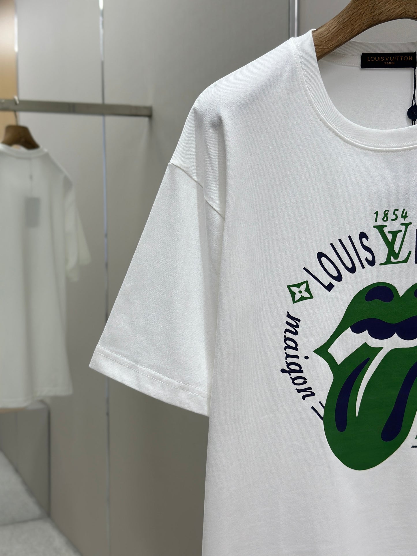 LOUI*V Logo-embossed cotton T-shirt