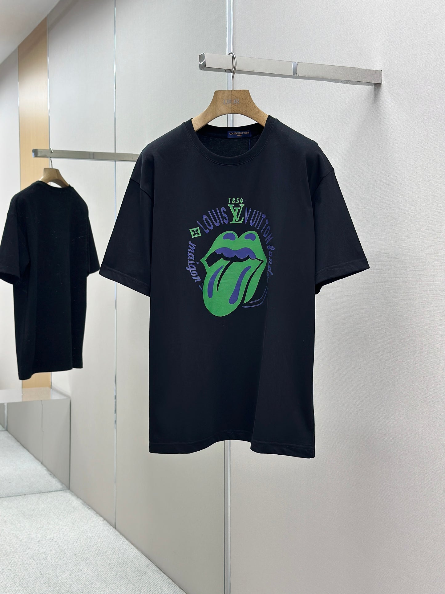 LOUI*V Logo-embossed cotton T-shirt