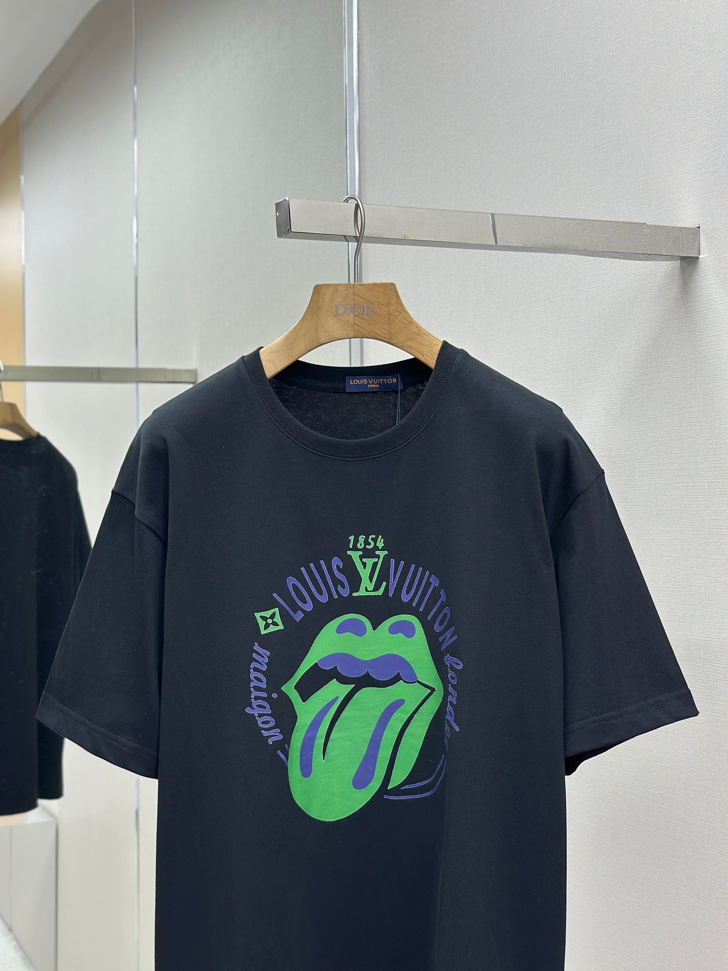 LOUI*V Logo-embossed cotton T-shirt