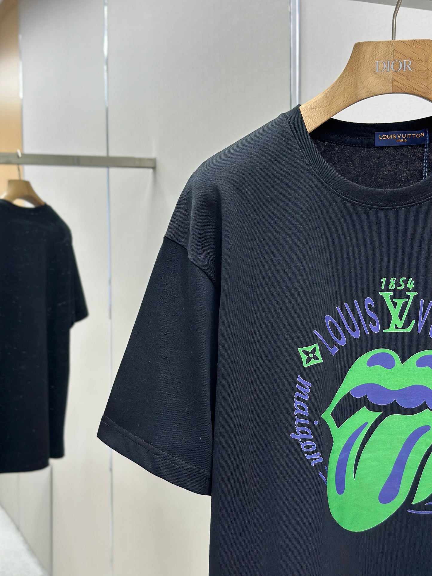 LOUI*V Logo-embossed cotton T-shirt