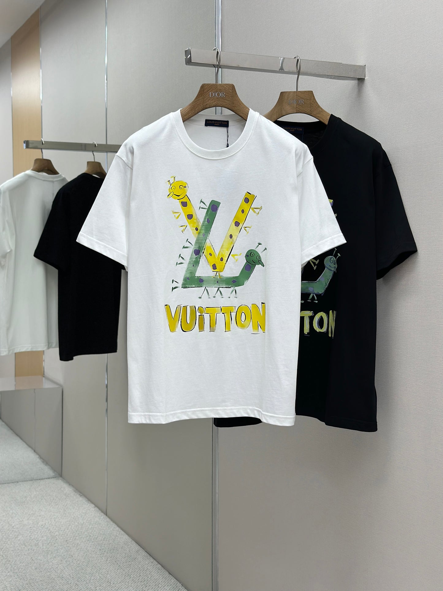 LOUI*V Logo-embossed cotton T-shirt