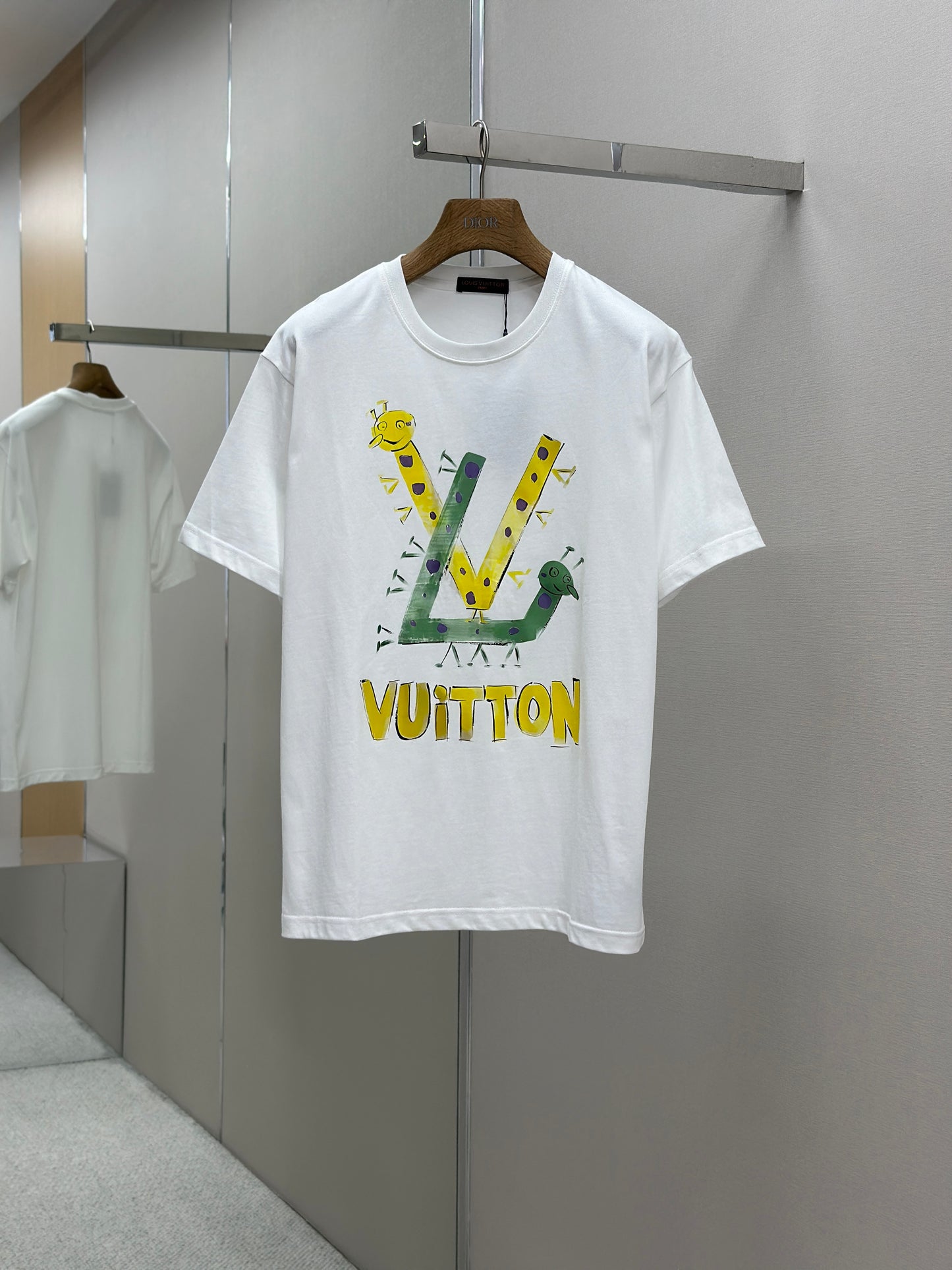 LOUI*V Logo-embossed cotton T-shirt