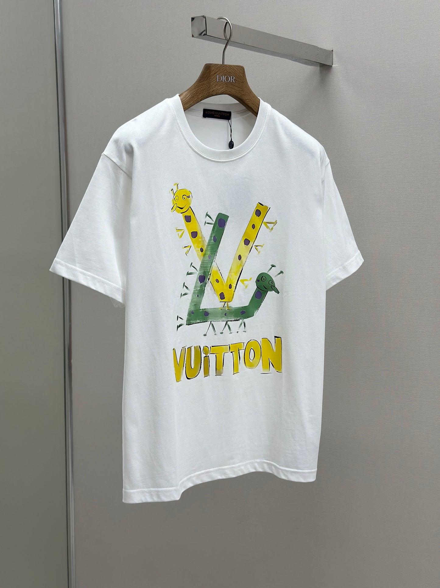 LOUI*V Logo-embossed cotton T-shirt