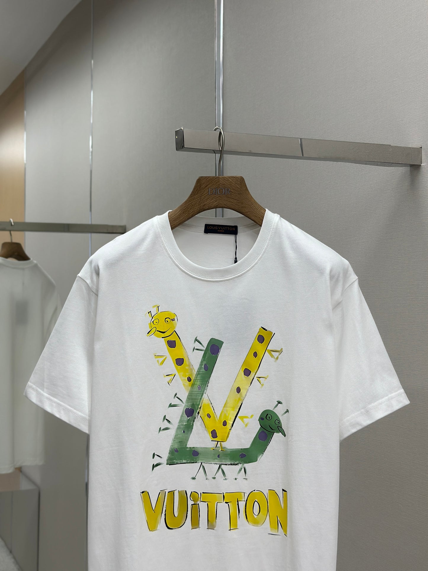 LOUI*V Logo-embossed cotton T-shirt