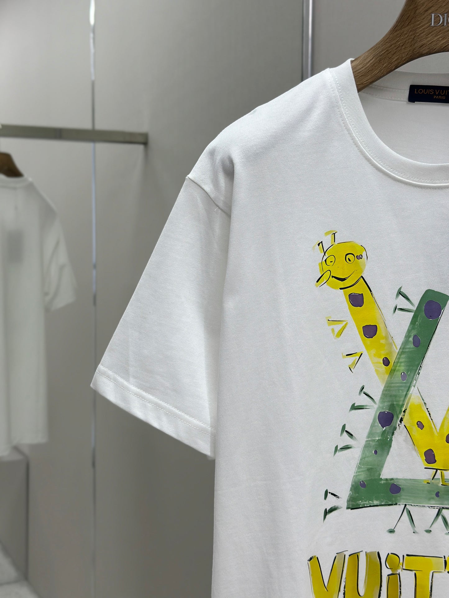 LOUI*V Logo-embossed cotton T-shirt