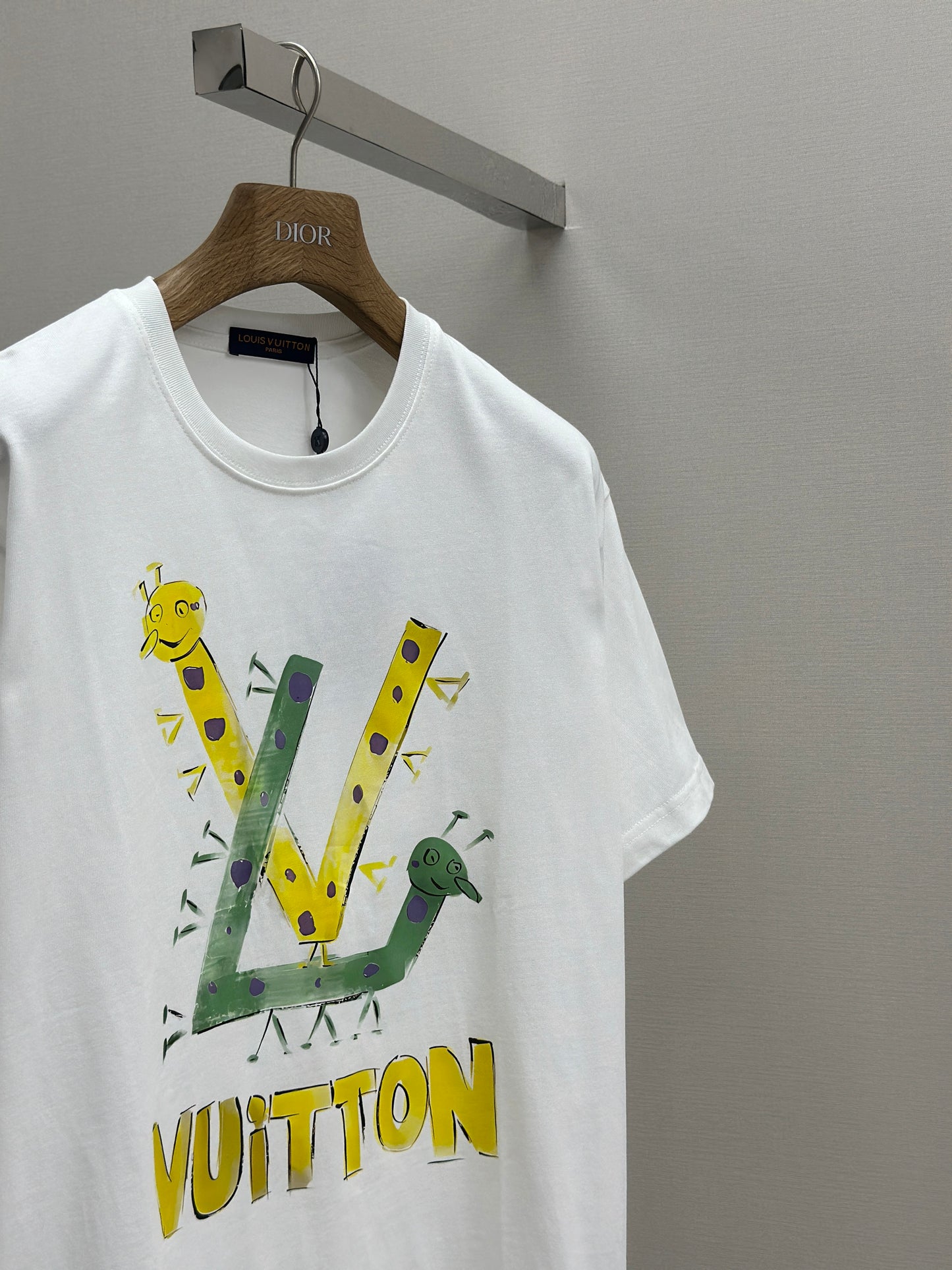 LOUI*V Logo-embossed cotton T-shirt