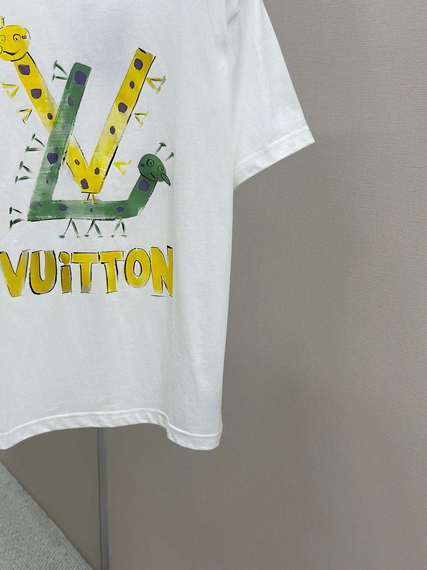 LOUI*V Logo-embossed cotton T-shirt