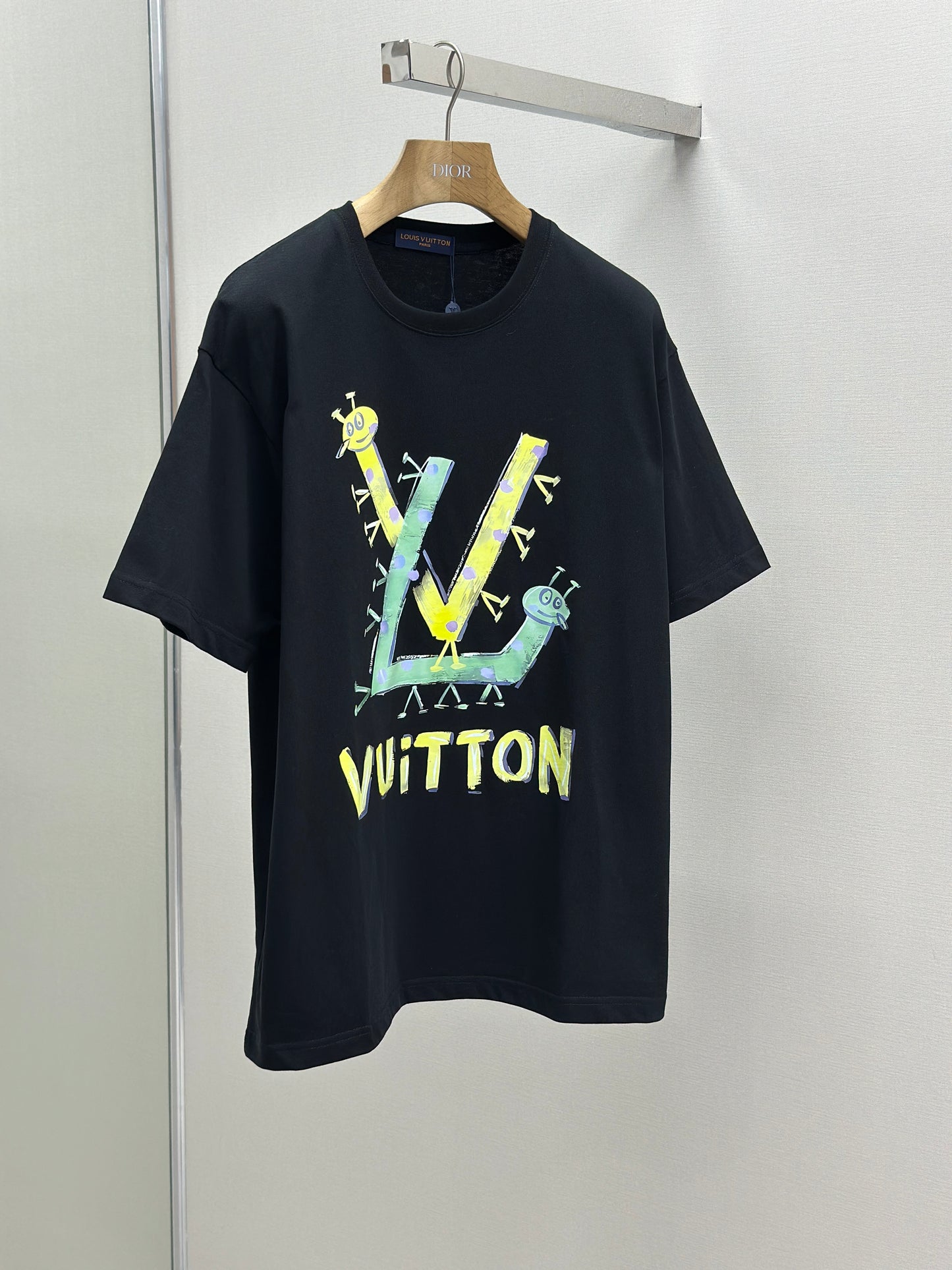LOUI*V Logo-embossed cotton T-shirt