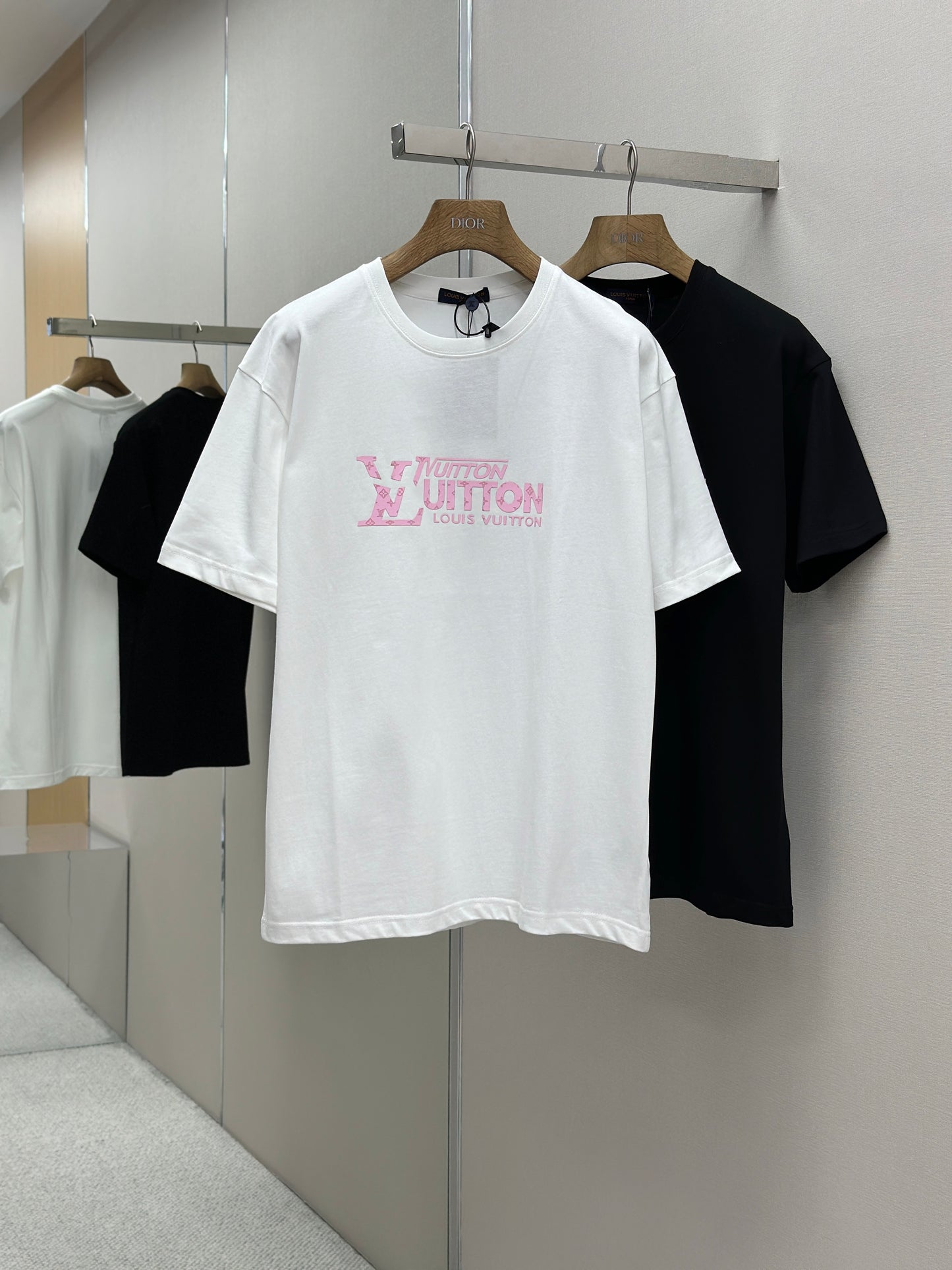 LOUI*V Logo-embossed cotton T-shirt