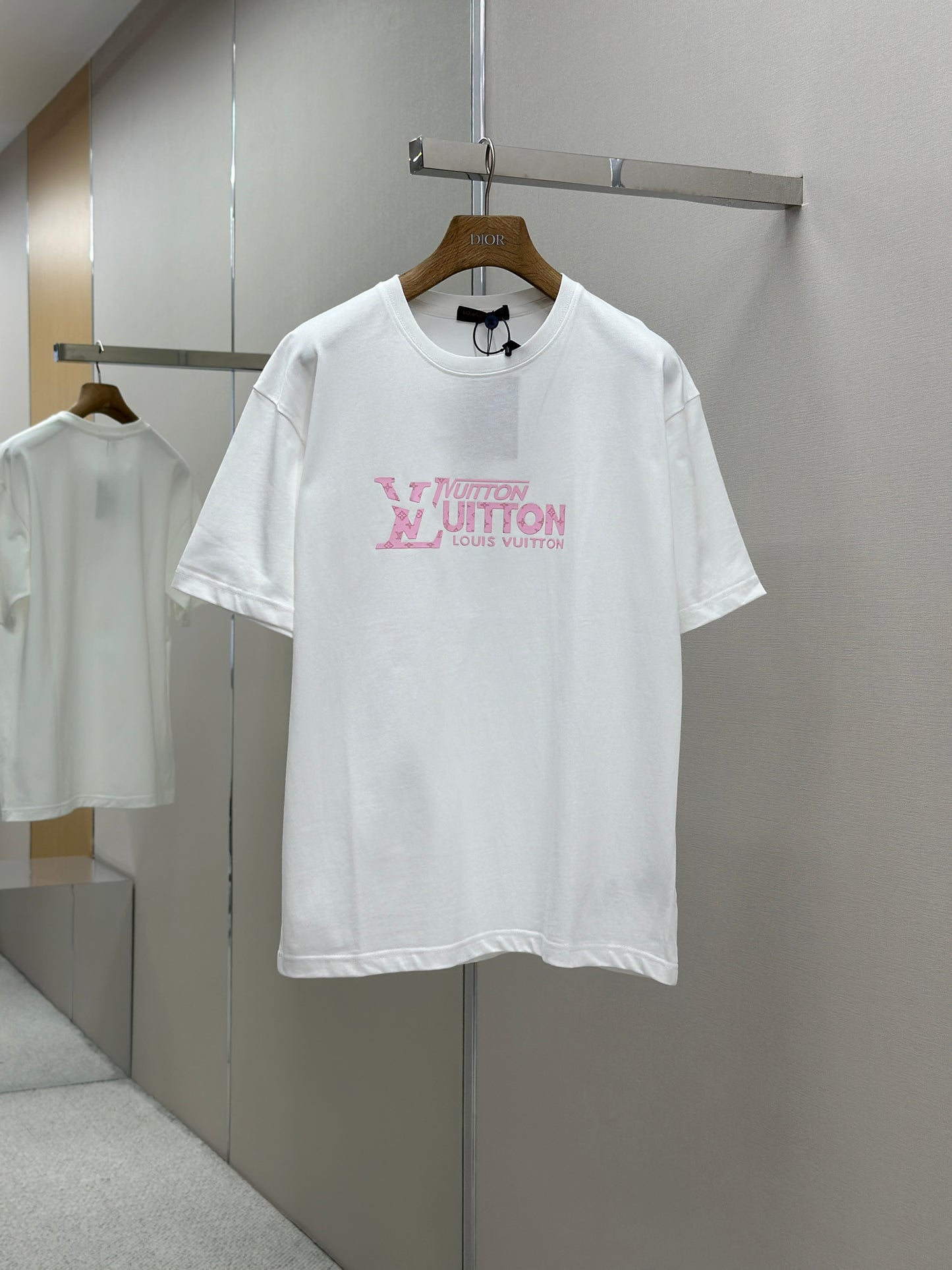 LOUI*V Logo-embossed cotton T-shirt