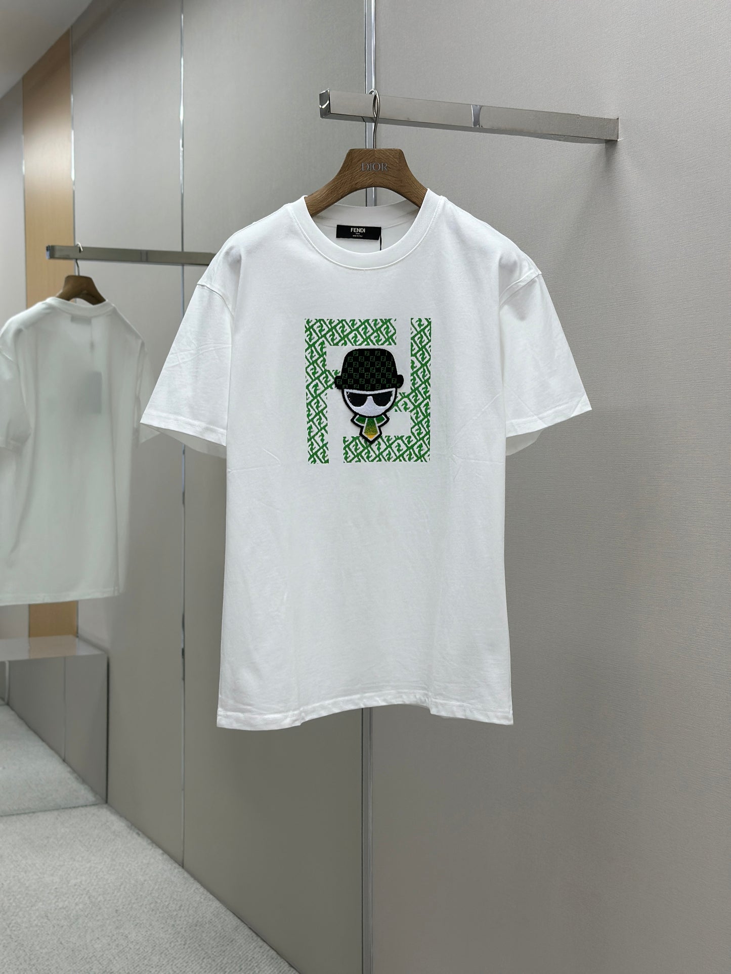 FEND1 Patterned cotton T-shirt