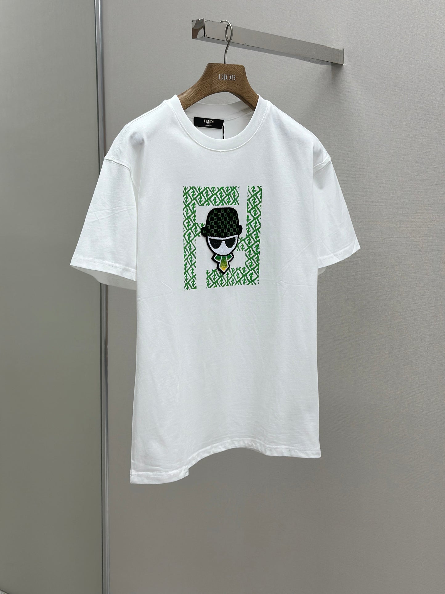 FEND1 Patterned cotton T-shirt