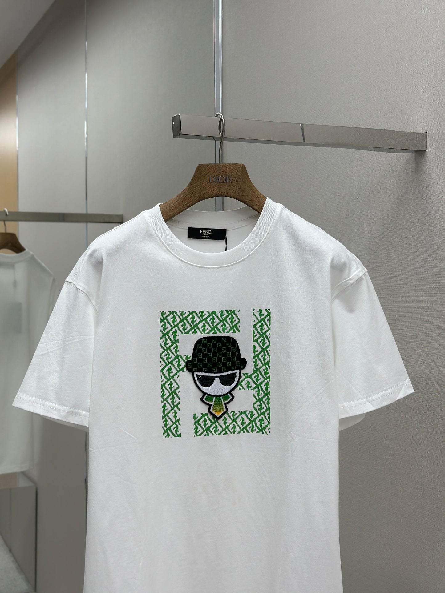 FEND1 Patterned cotton T-shirt