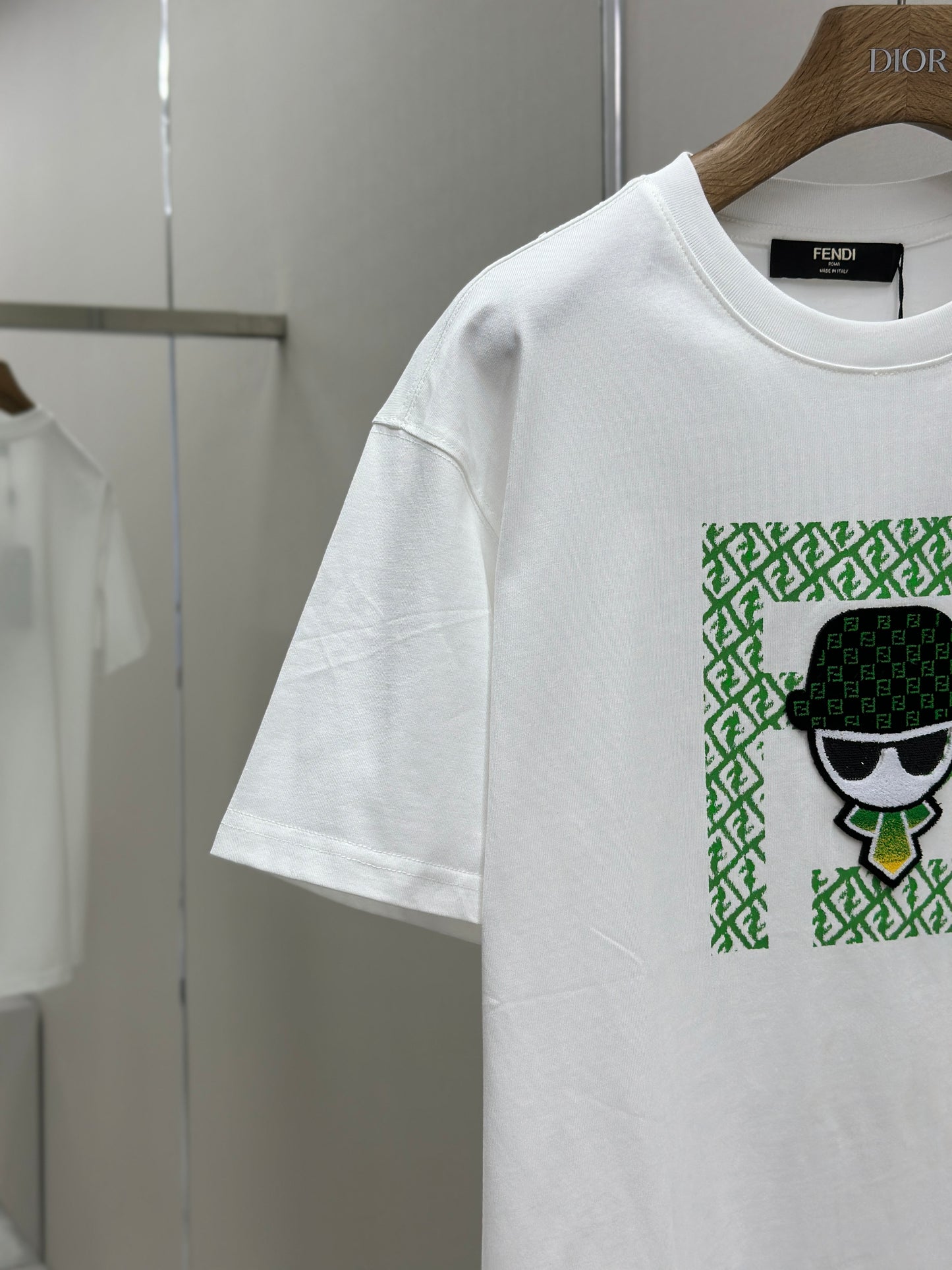 FEND1 Patterned cotton T-shirt