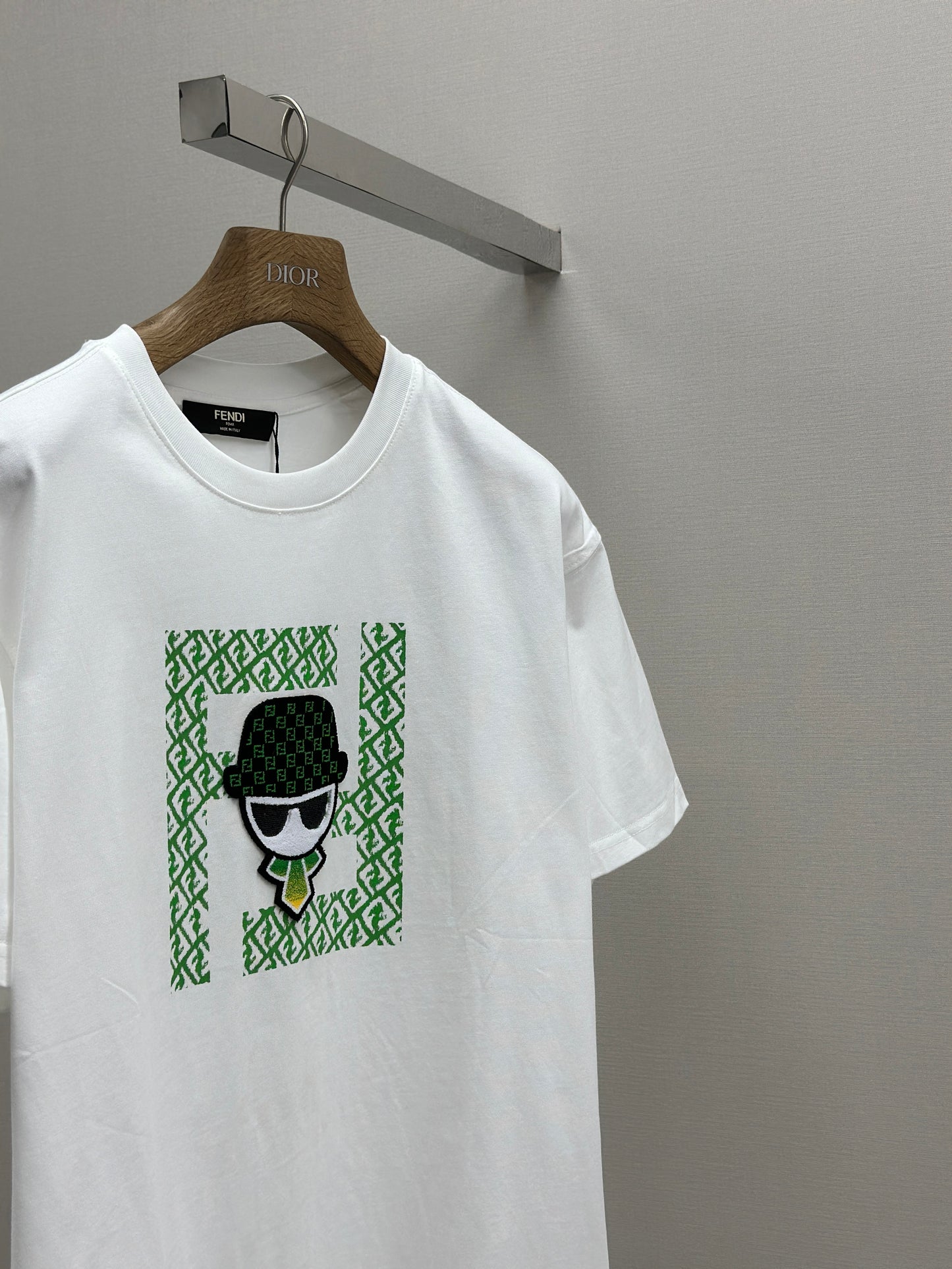 FEND1 Patterned cotton T-shirt