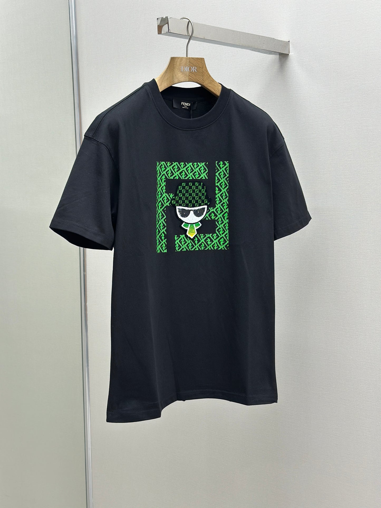 FEND1 Patterned cotton T-shirt