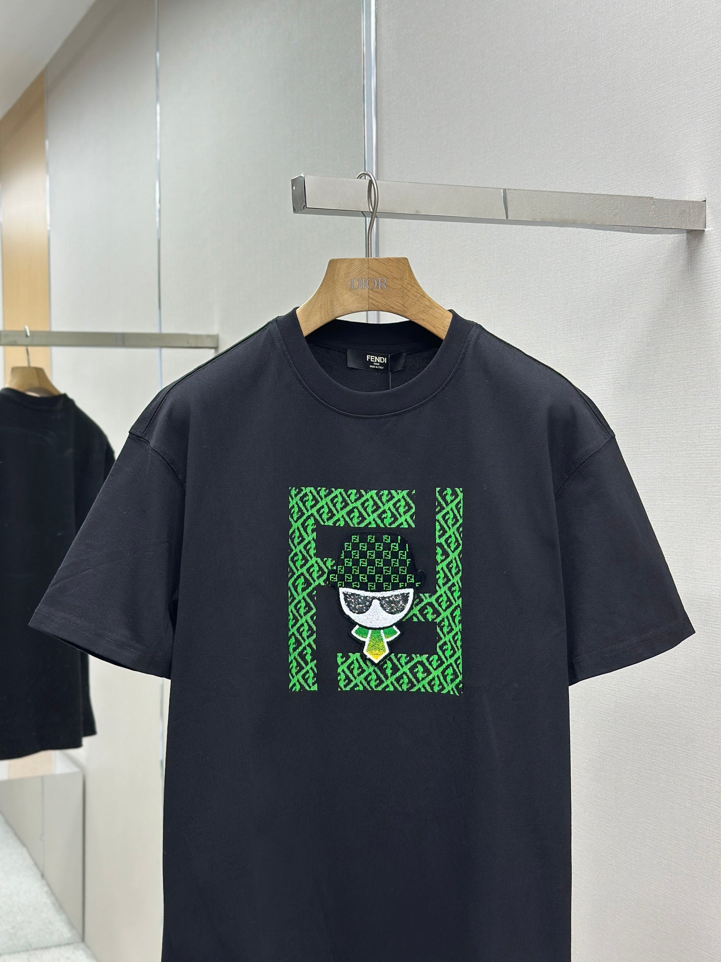 FEND1 Patterned cotton T-shirt