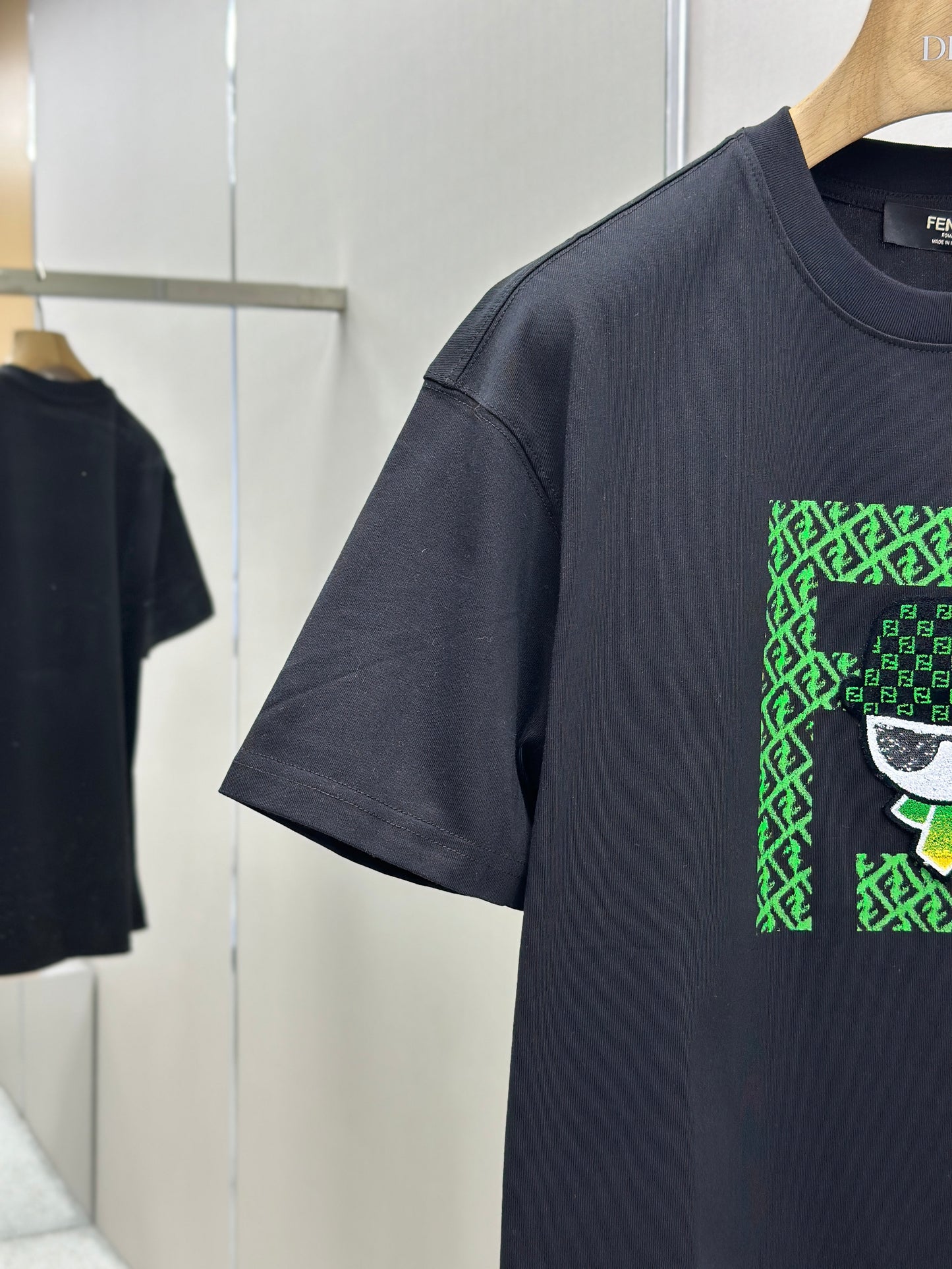 FEND1 Patterned cotton T-shirt