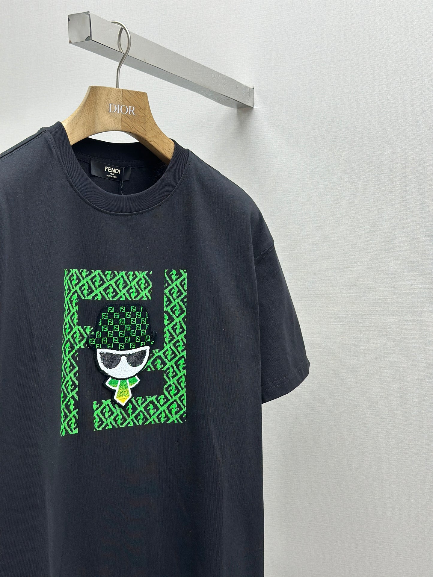 FEND1 Patterned cotton T-shirt