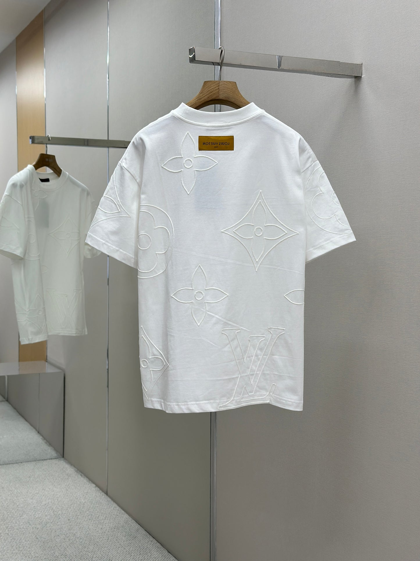 LOUI*V Monogram Embroidered Cotton T-Shirt
