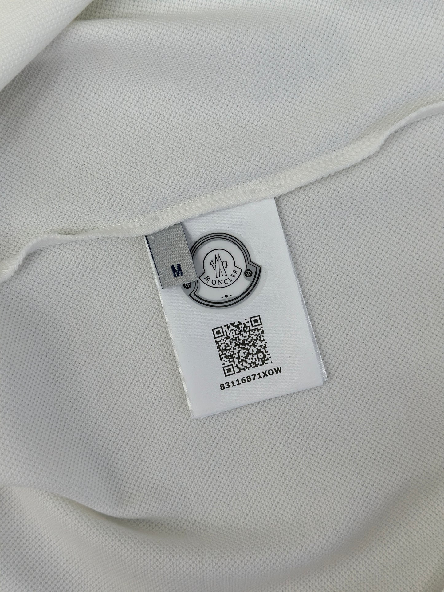 MONCL* Embroidered Logo Cotton Piquet Polo Shirt