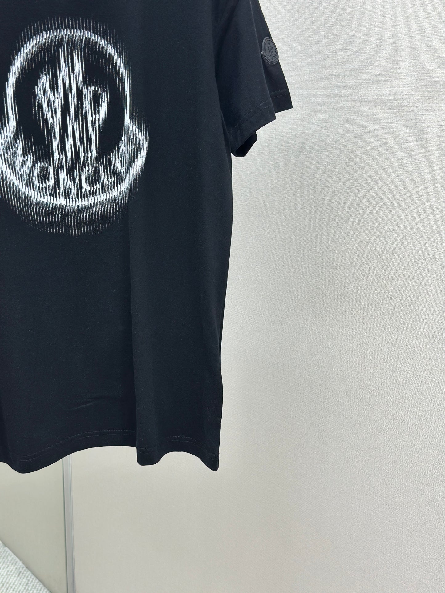 MONCL* Blurred Logo Cotton T-Shirt