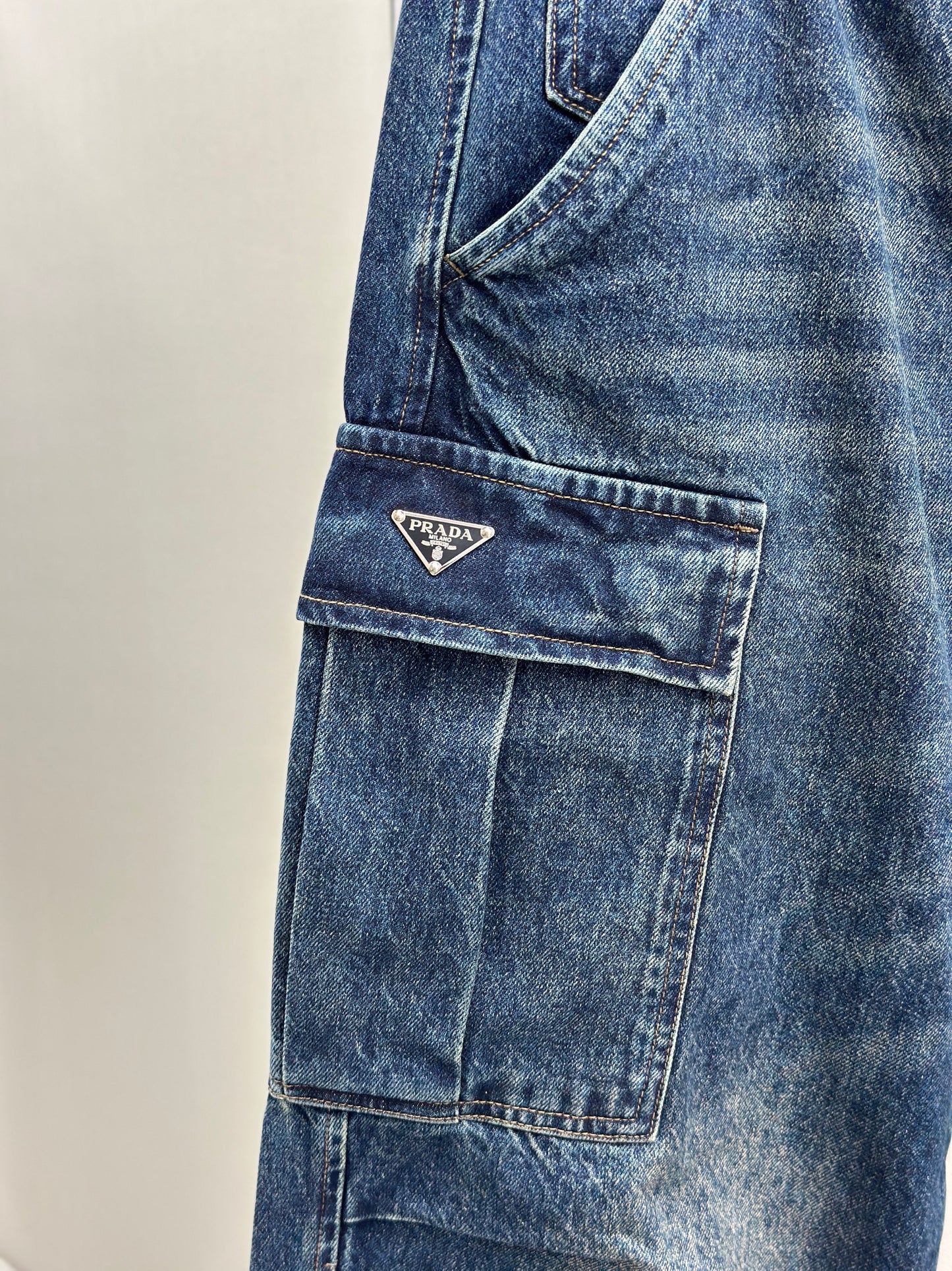 PRA* Denim cargo jeans
