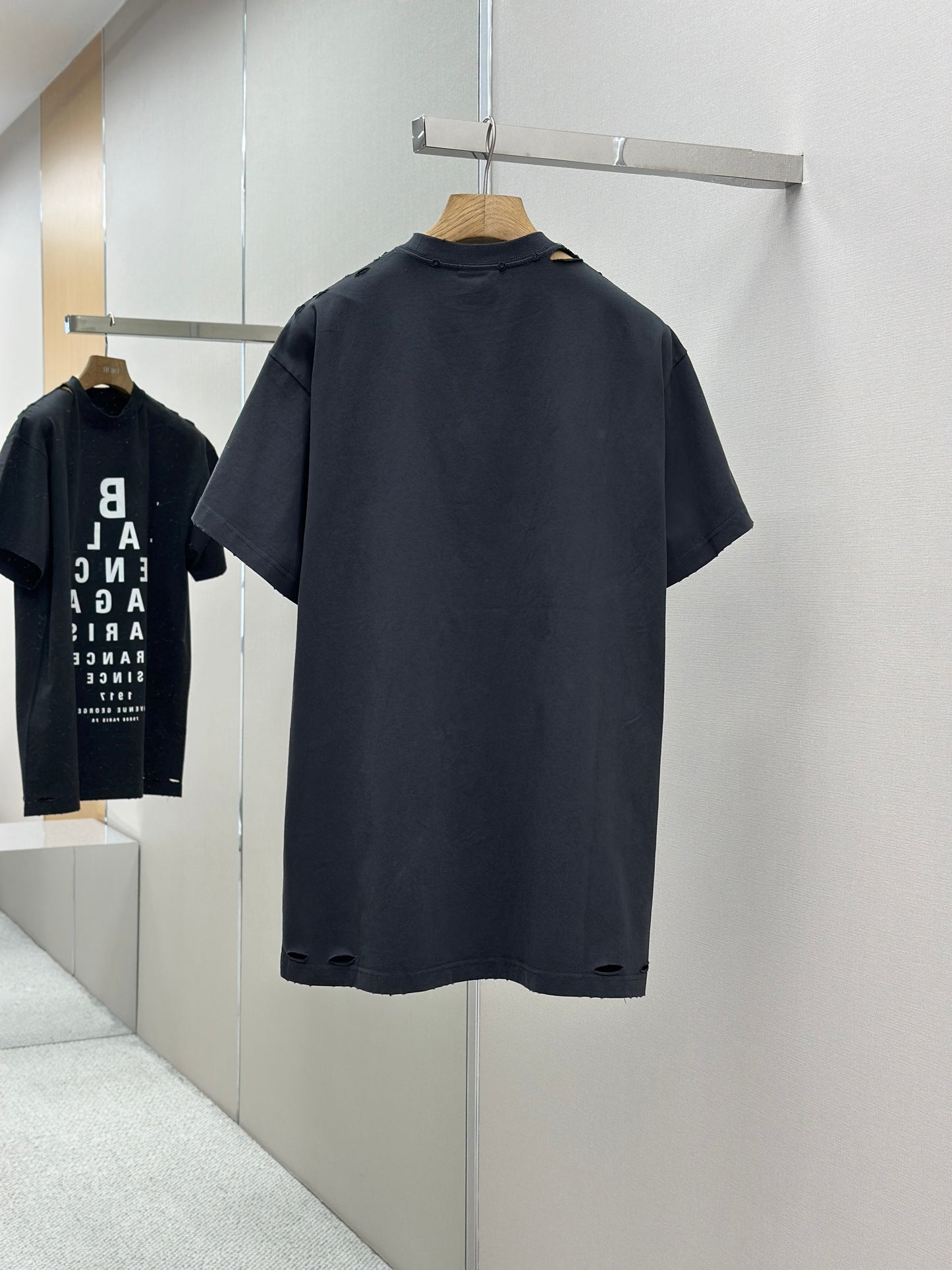 BALENC* Optical T-shirt Oversized in Black/white