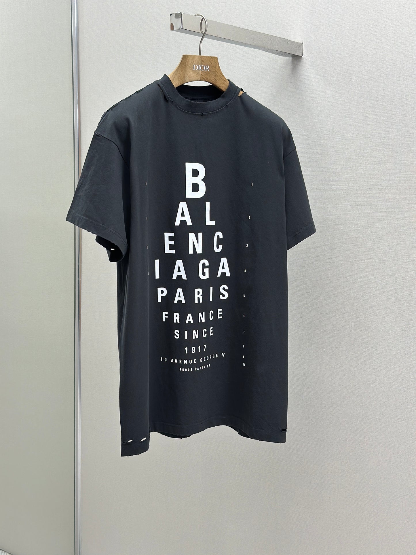 BALENC* Optical T-shirt Oversized in Black/white