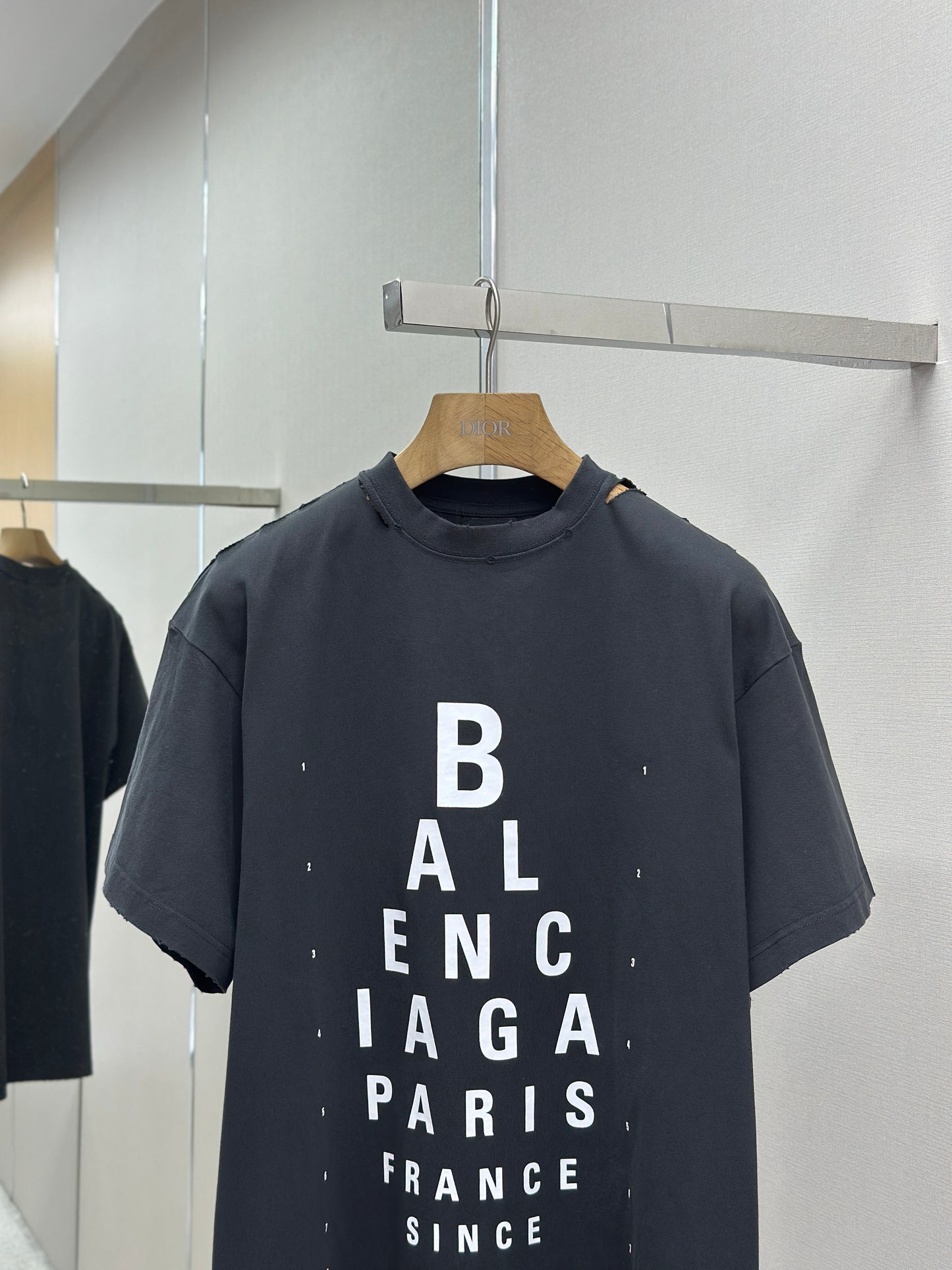 BALENC* Optical T-shirt Oversized in Black/white